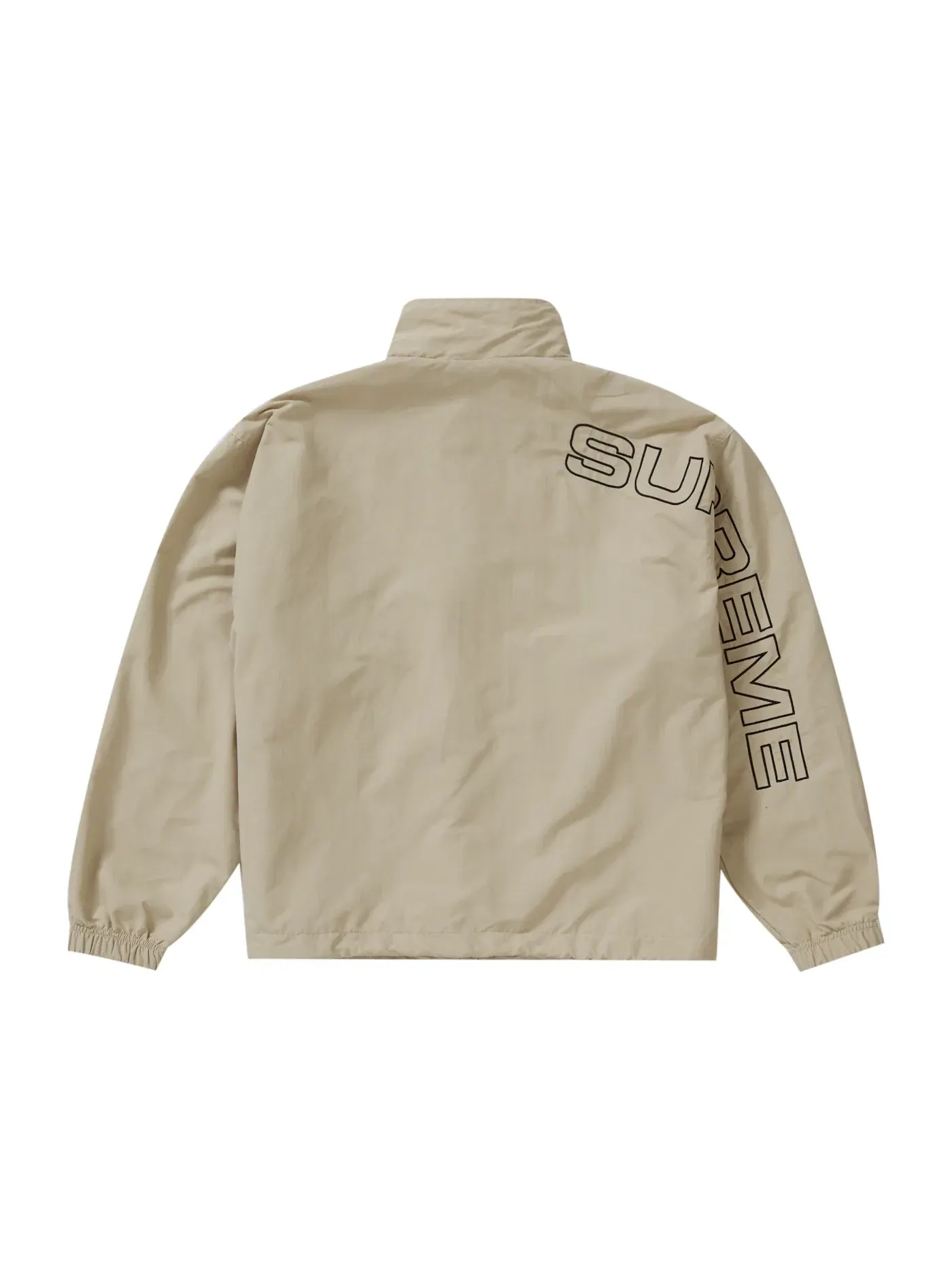Мужская куртка-бомбер с вышивкой Supreme Spellout Embroidered Track Jacket — изображение 3 из 3, бежевый