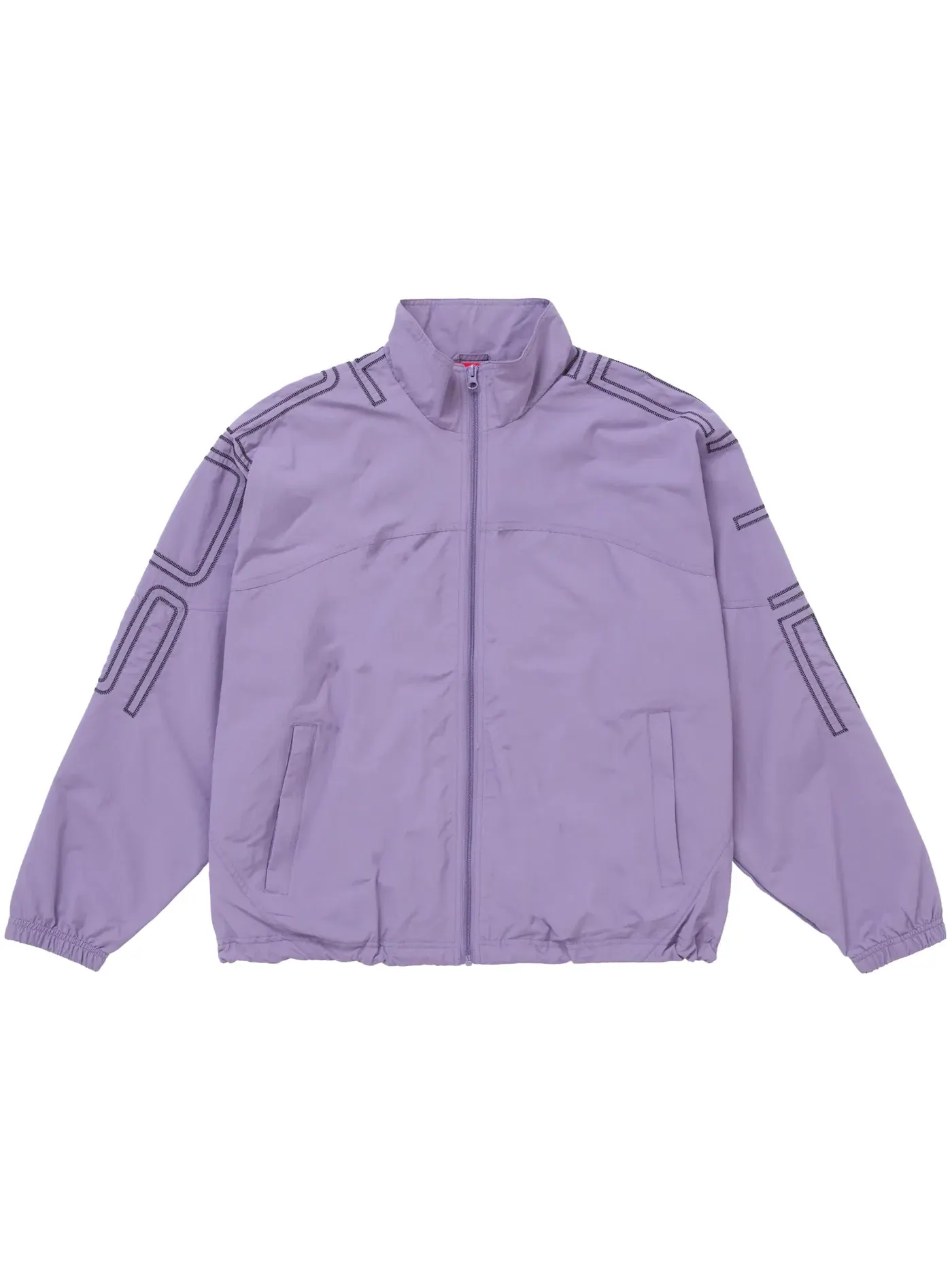 Мужская куртка с вышивкой Supreme Spellout Embroidered Track Jacket SS25 — изображение 1 из 3, фиолетовый