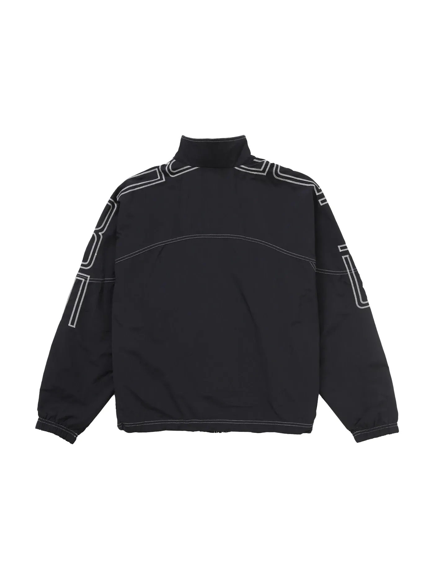 Мужская куртка с вышивкой Supreme Spellout Embroidered Track Jacket (SS25) — изображение 3 из 3, черный