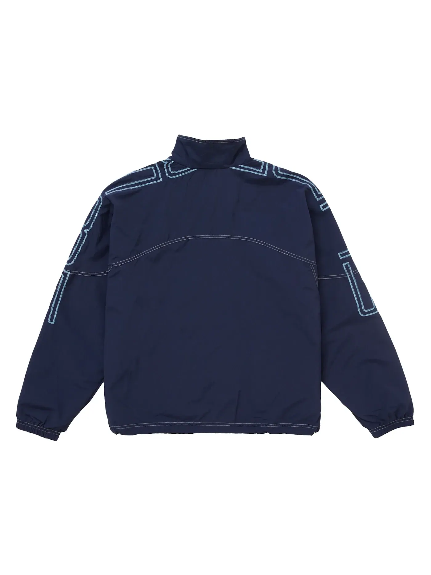 Мужская куртка с вышивкой Supreme Spellout Embroidered Track Jacket (SS25) — изображение 2 из 2, темно-синий