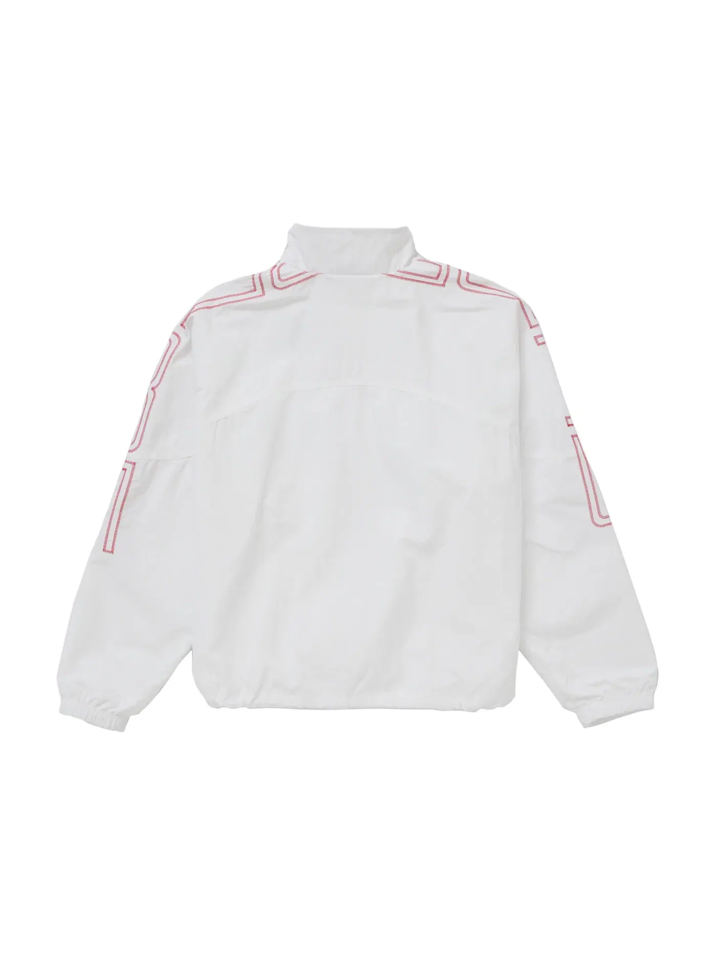 Мужская куртка с вышитым принтом Supreme Spellout Embroidered Track Jacket (SS25) — изображение 3 из 3, белый