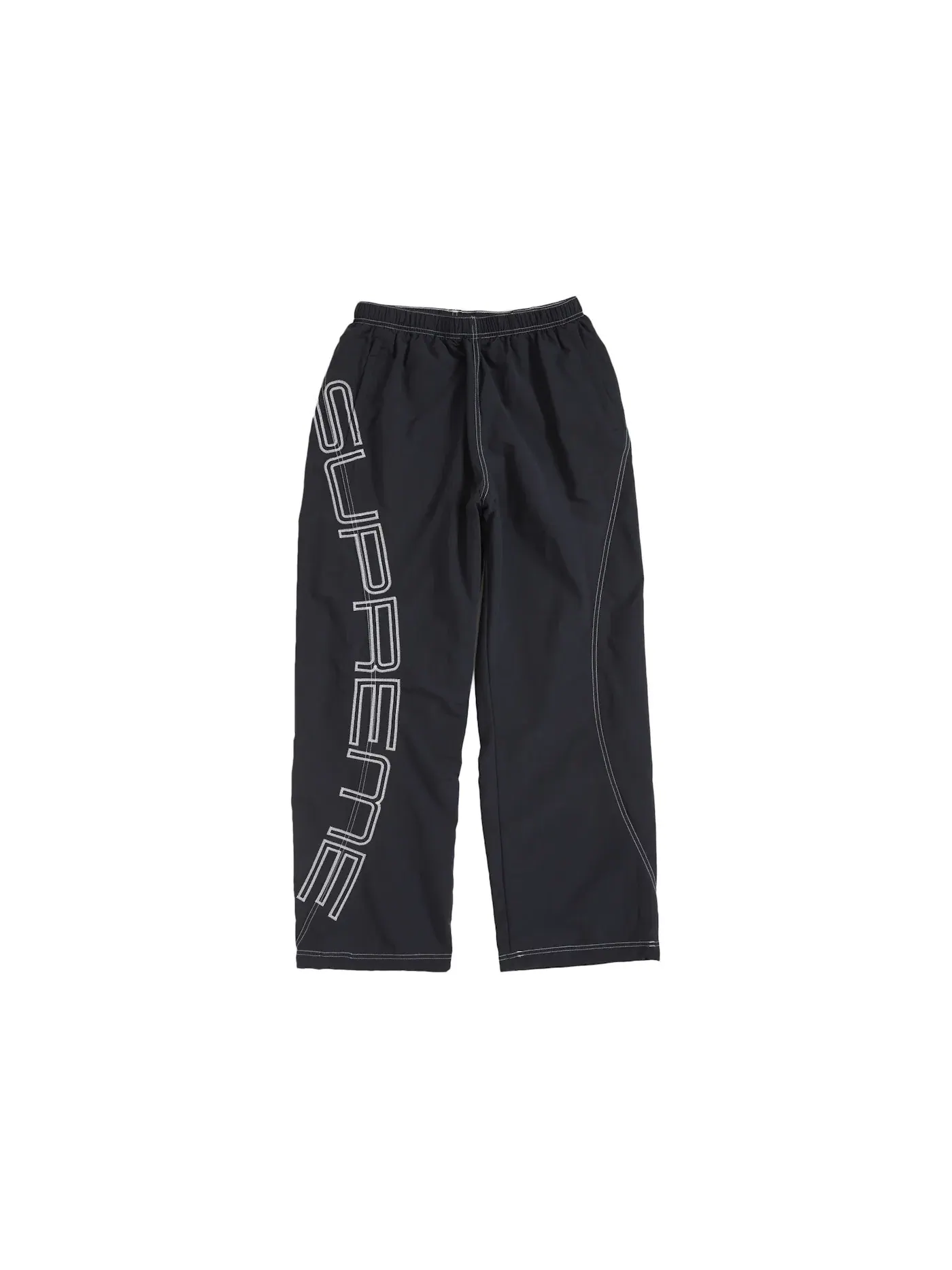 Мужские спортивные штаны с вышивкой Supreme Spellout Embroidered Track Pant Supreme — изображение 1 из 3, черный