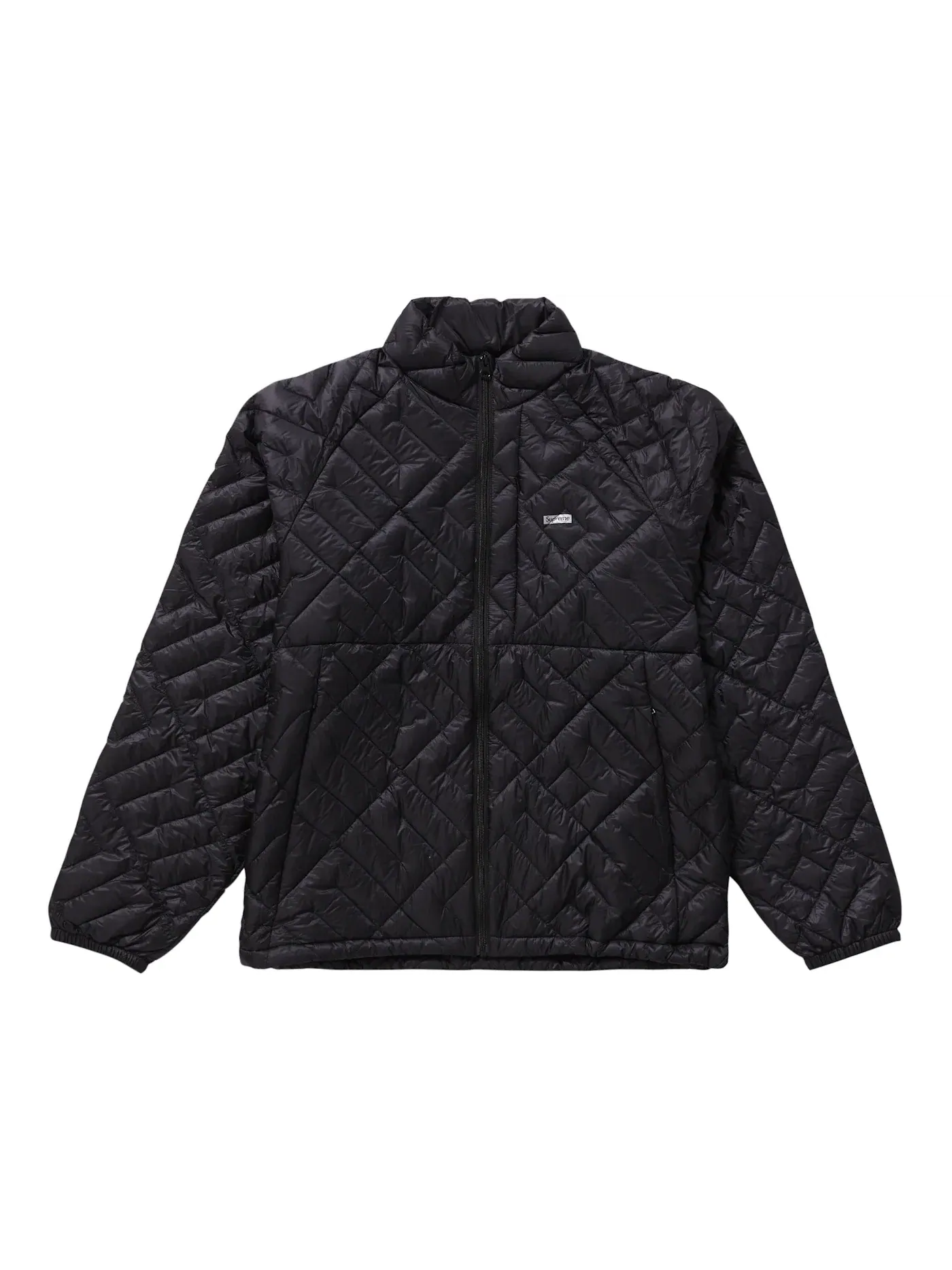 Мужская куртка стеганая с принтом Supreme Spellout Black — изображение 1 из 2