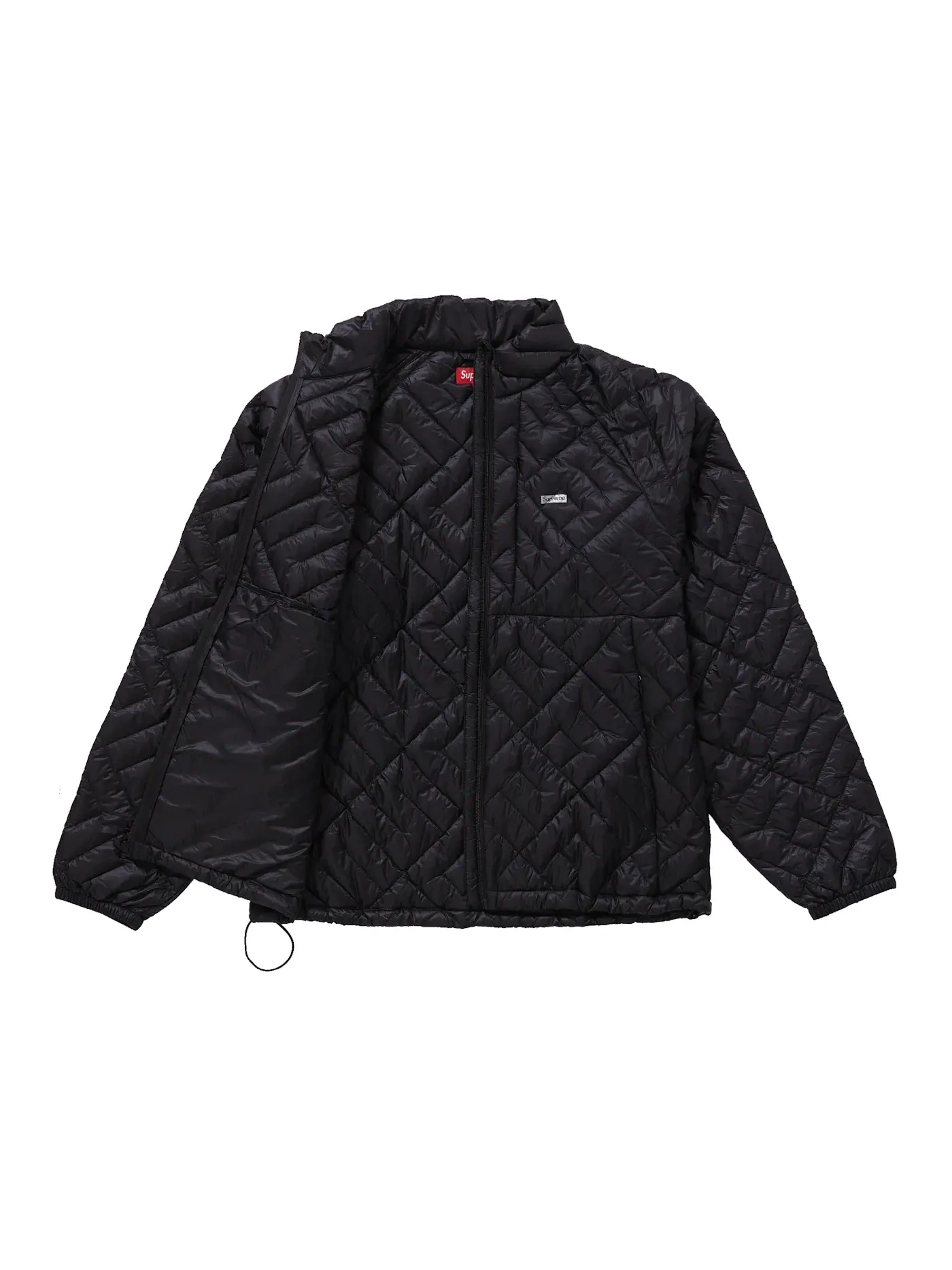 Мужская куртка стеганая с принтом Supreme Spellout Black — изображение 2 из 2