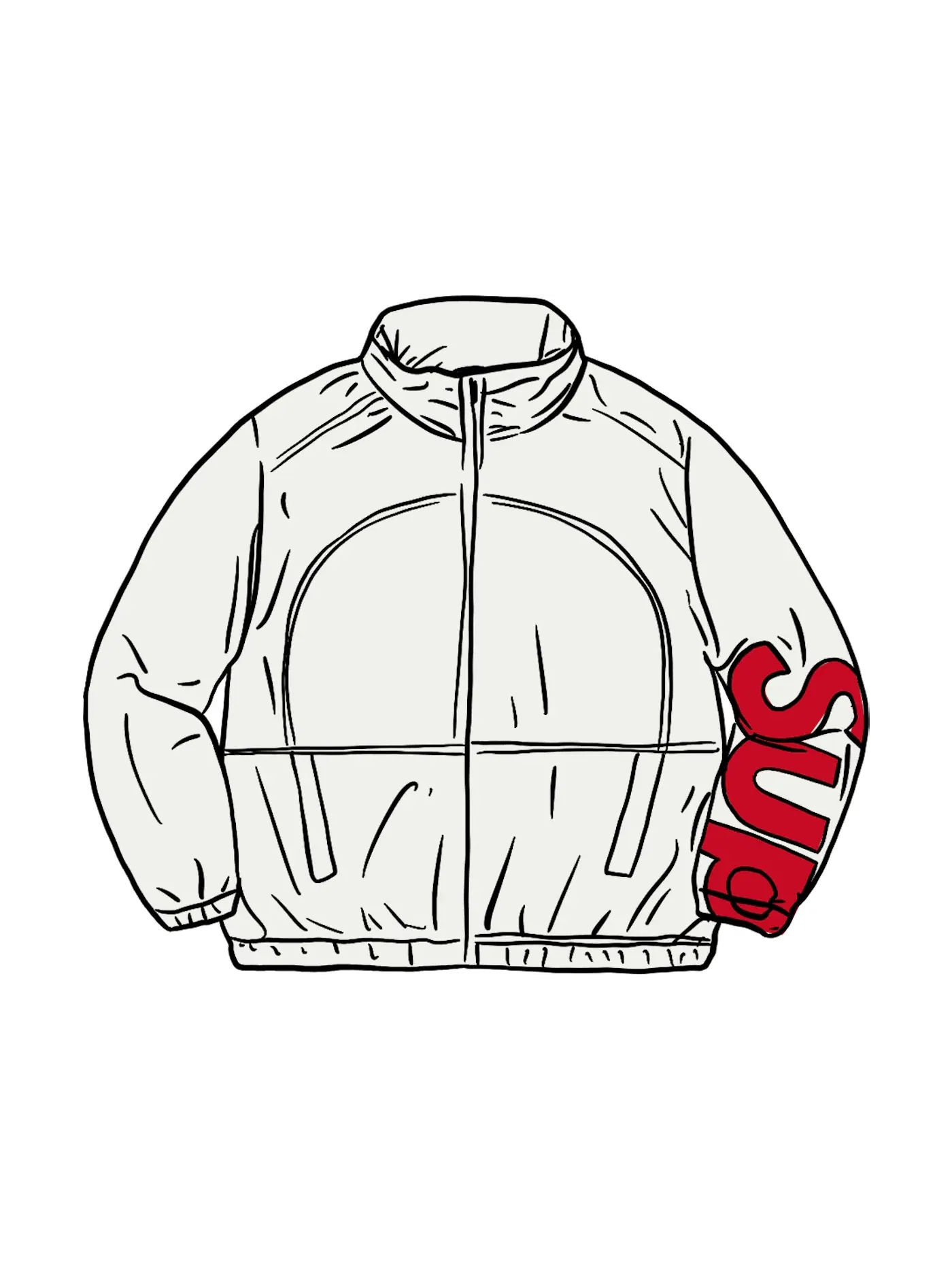 Мужская куртка с принтом Supreme Spellout White — изображение 1 из 1