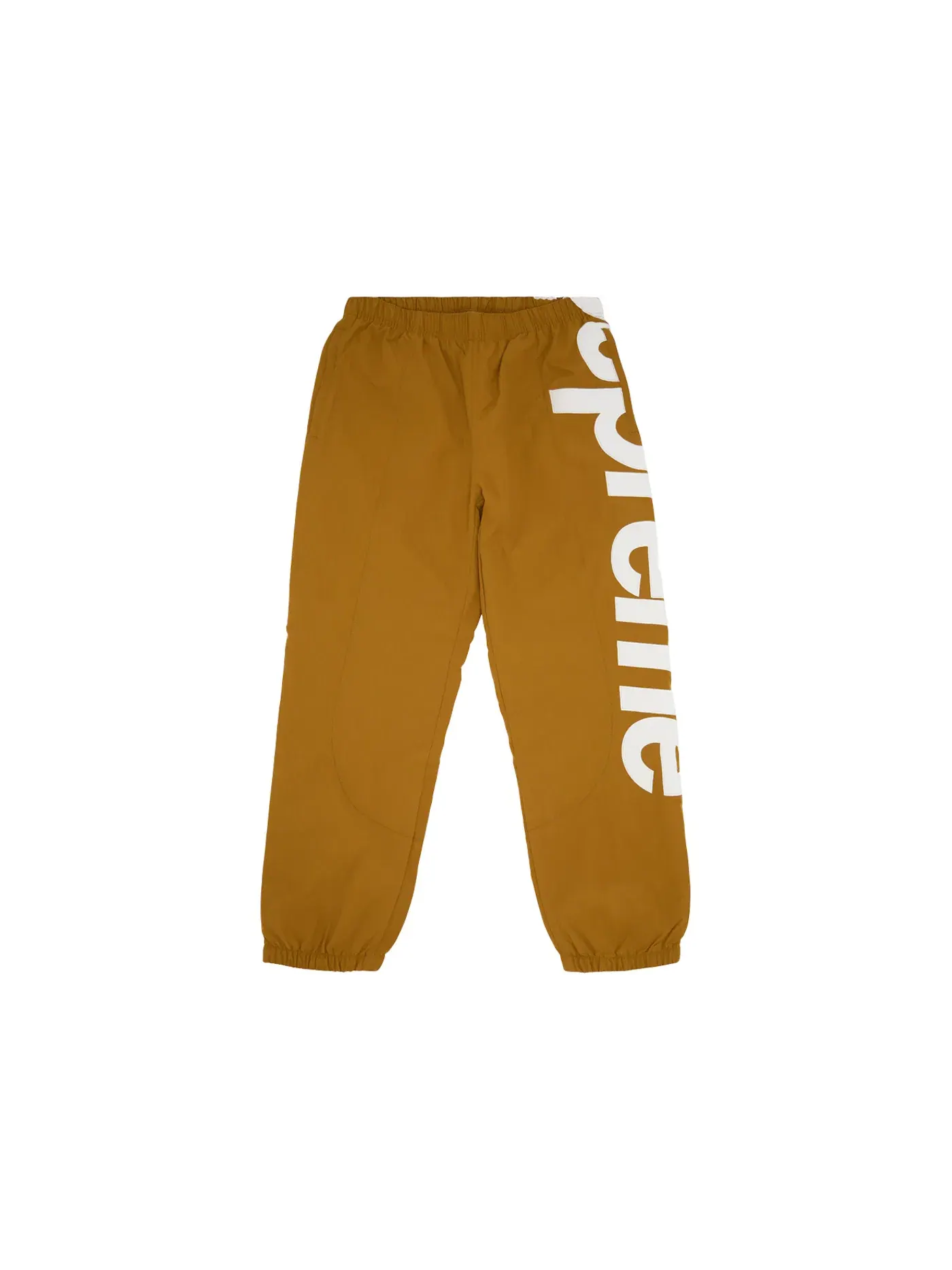 Мужские спортивные штаны Supreme Spellout Track Pant — изображение 1 из 2, темный золотистый