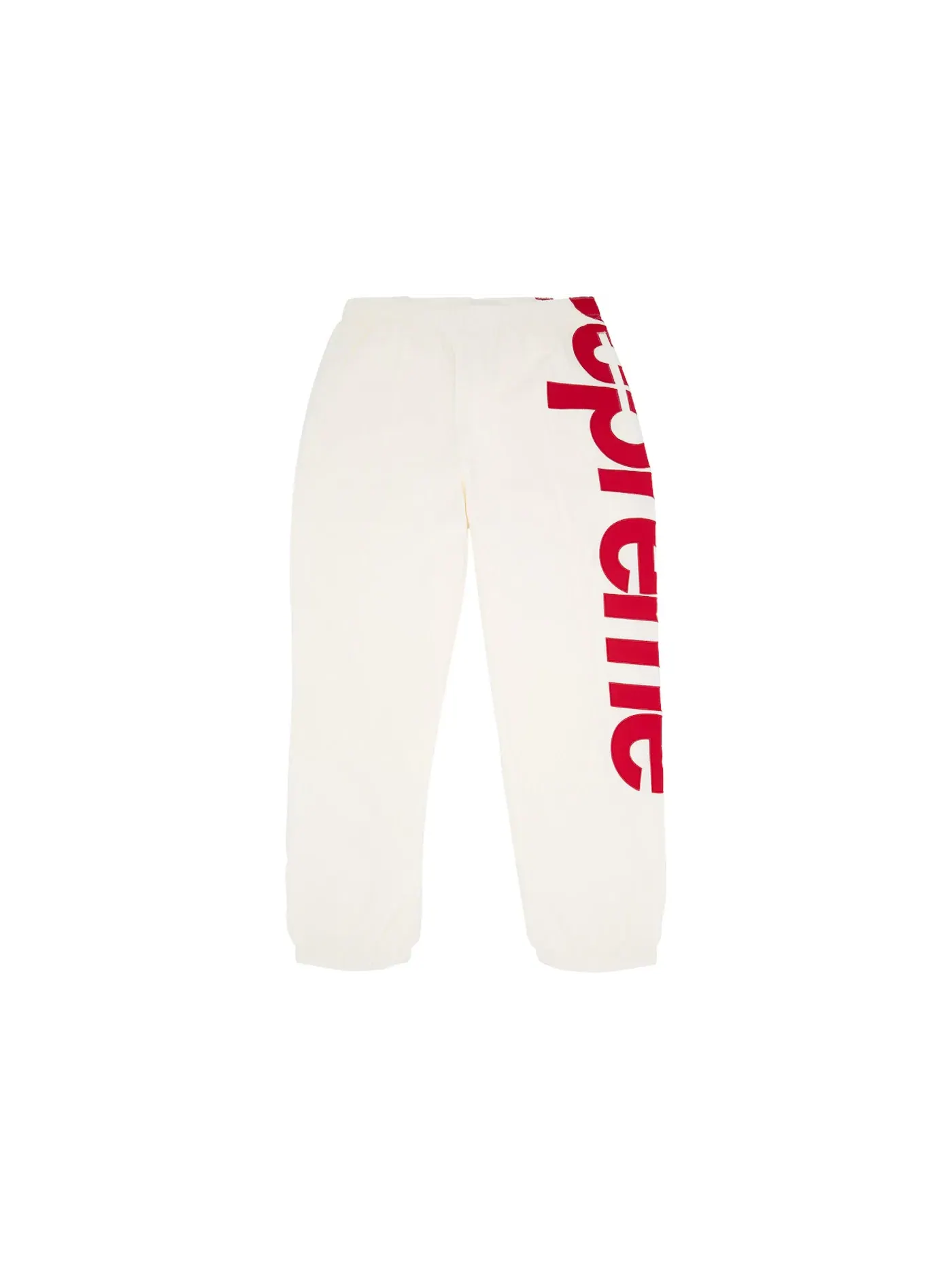 Мужские спортивные штаны с принтом Supreme — изображение 1 из 2, белый
