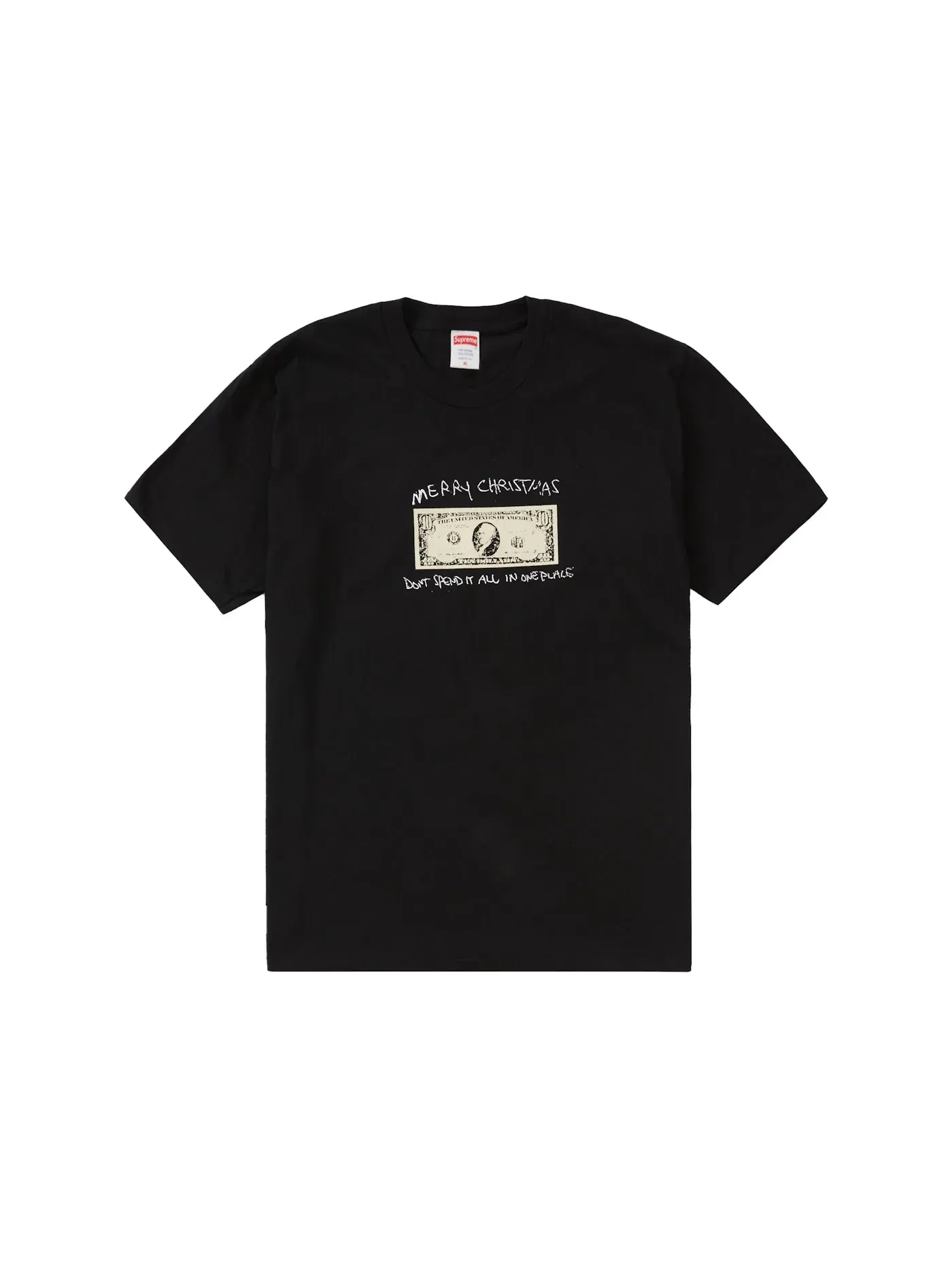 Мужская футболка с принтом Supreme Tee — изображение 1 из 2, черный