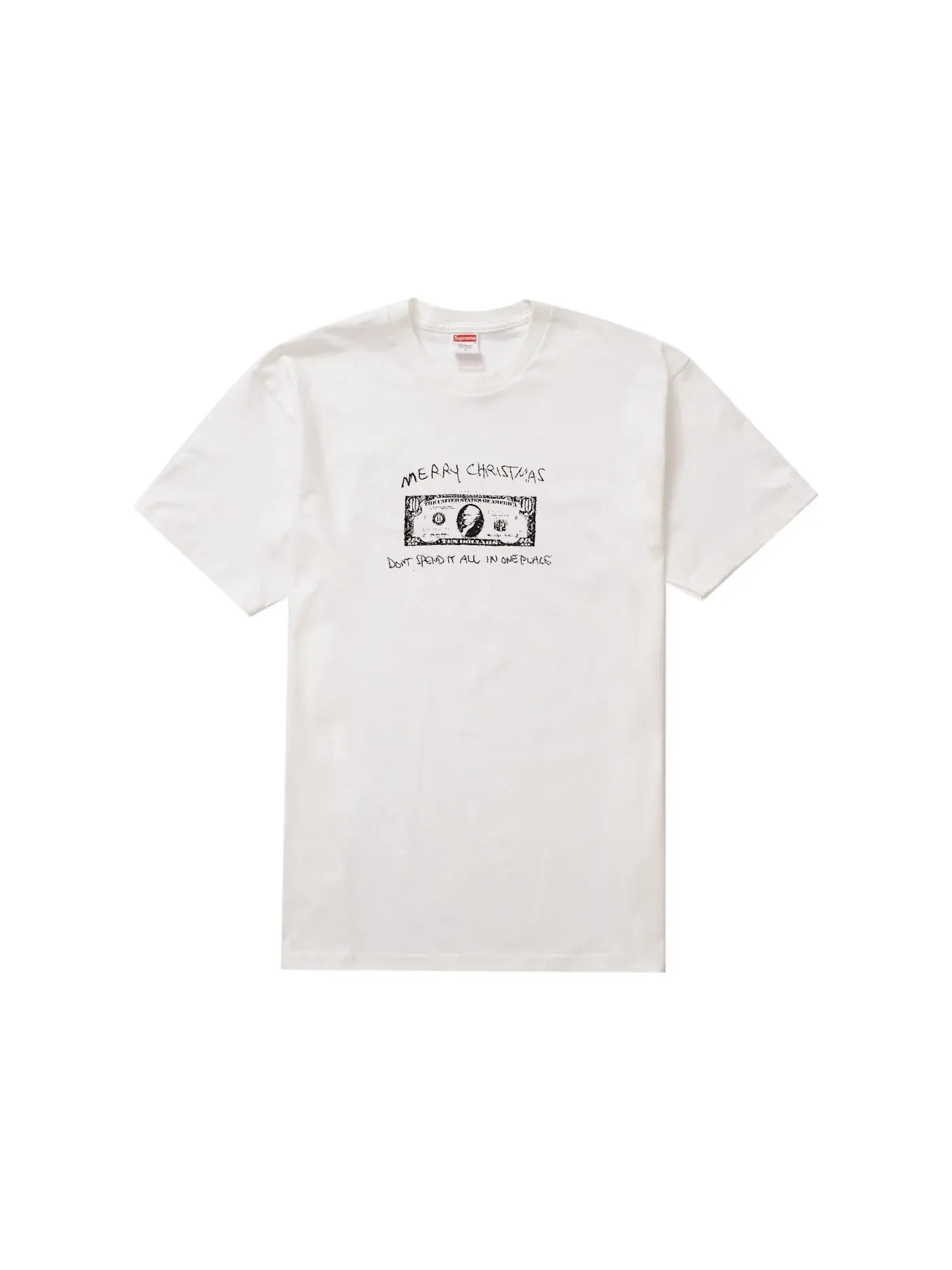 Мужская футболка с принтом Supreme Tee — изображение 1 из 2, белый