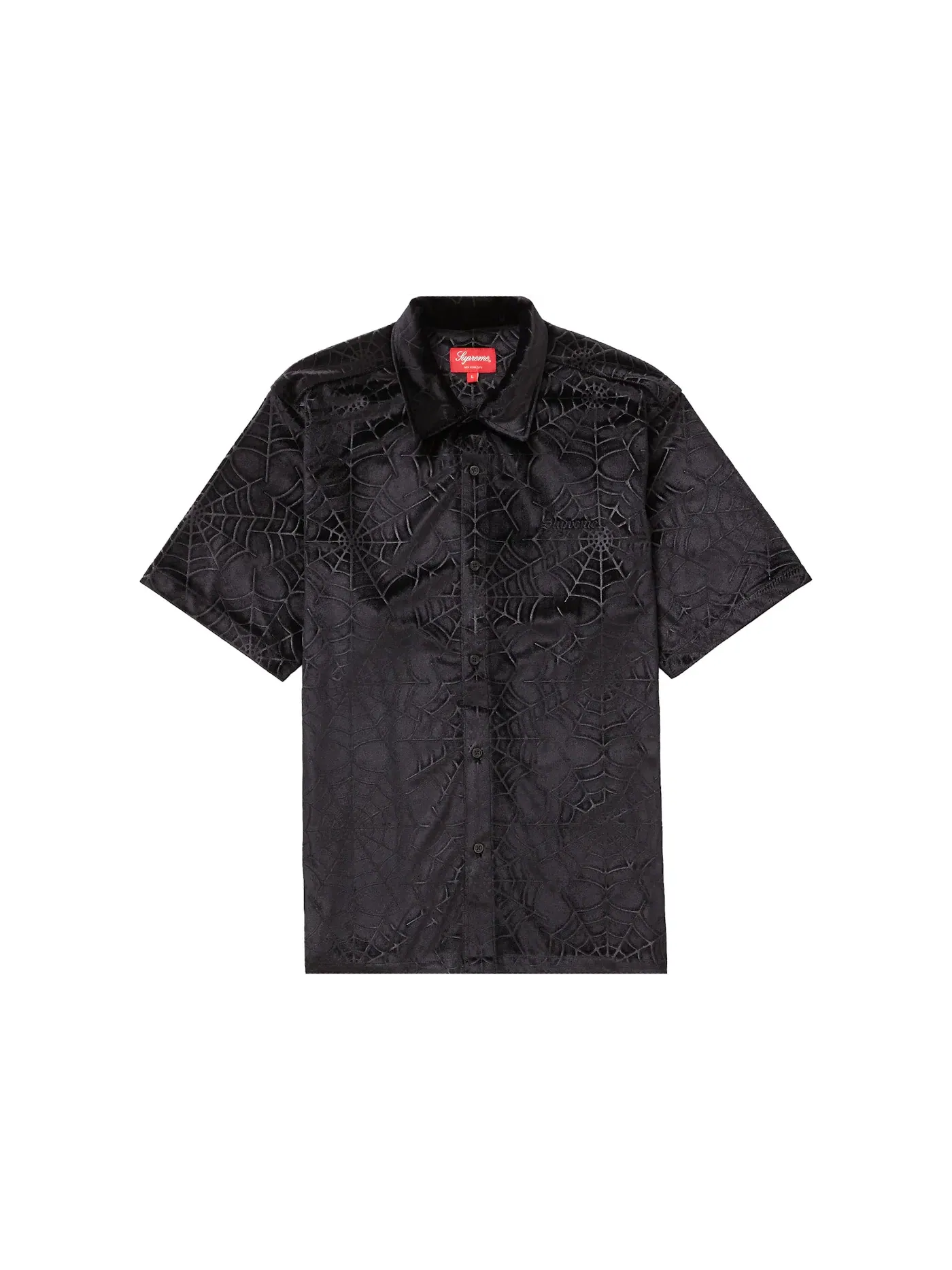 Мужская рубашка с принтом Supreme Spider Web Black — изображение 1 из 1