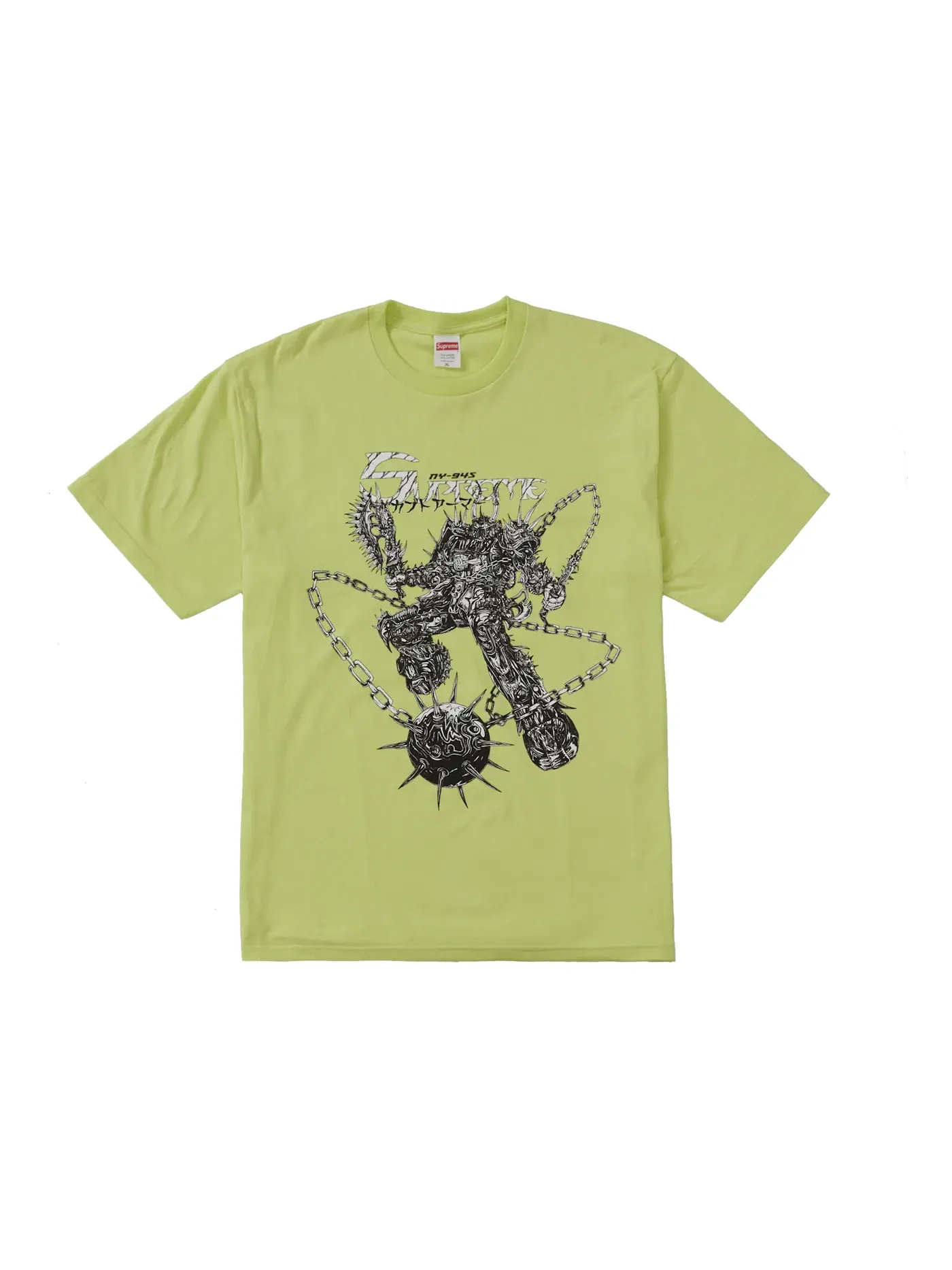 Мужская футболка с принтом Supreme Tee — изображение 1 из 1, неоновый зеленый