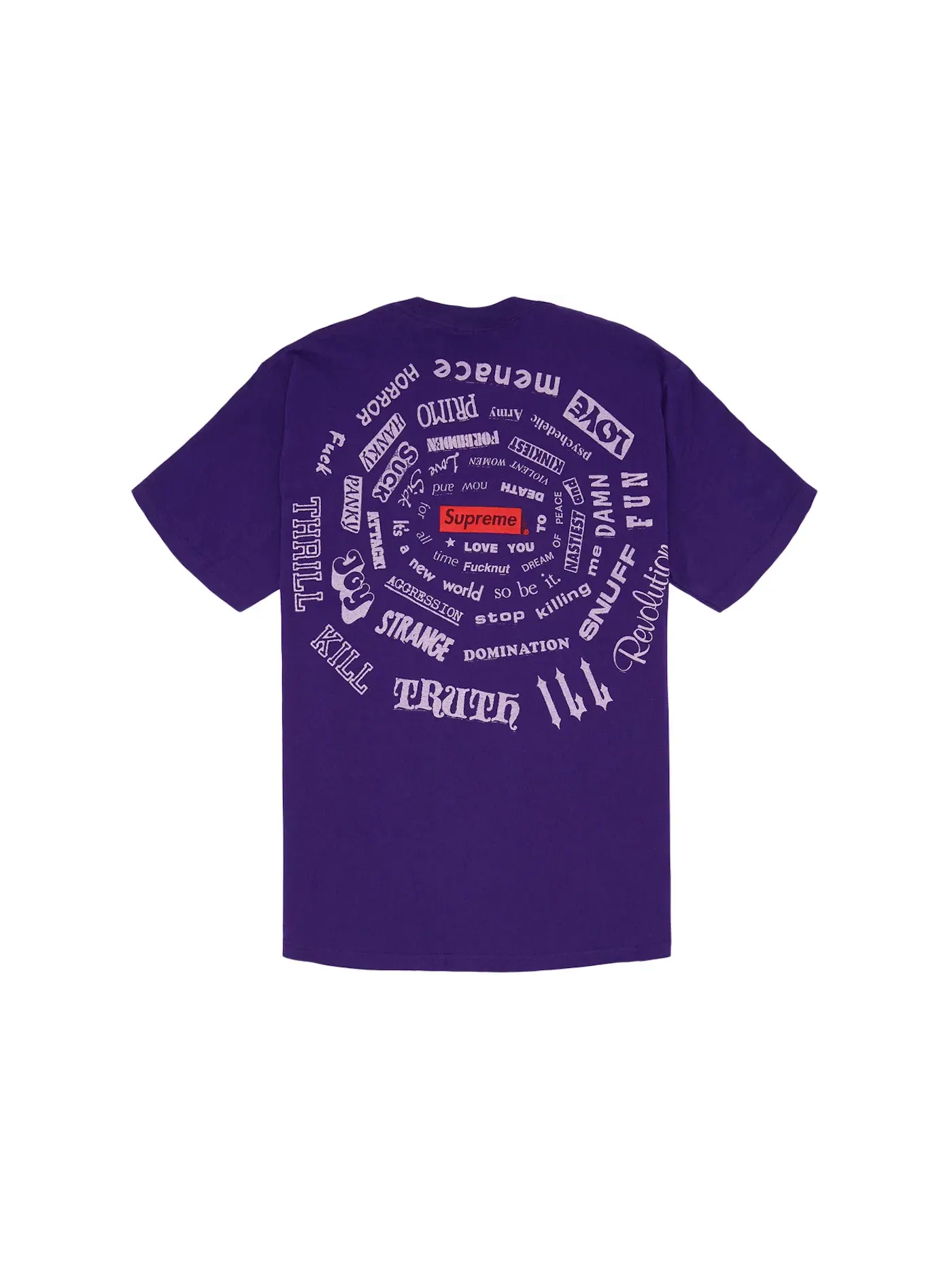 Мужская футболка с принтом Supreme Tee — изображение 1 из 2, фиолетовый