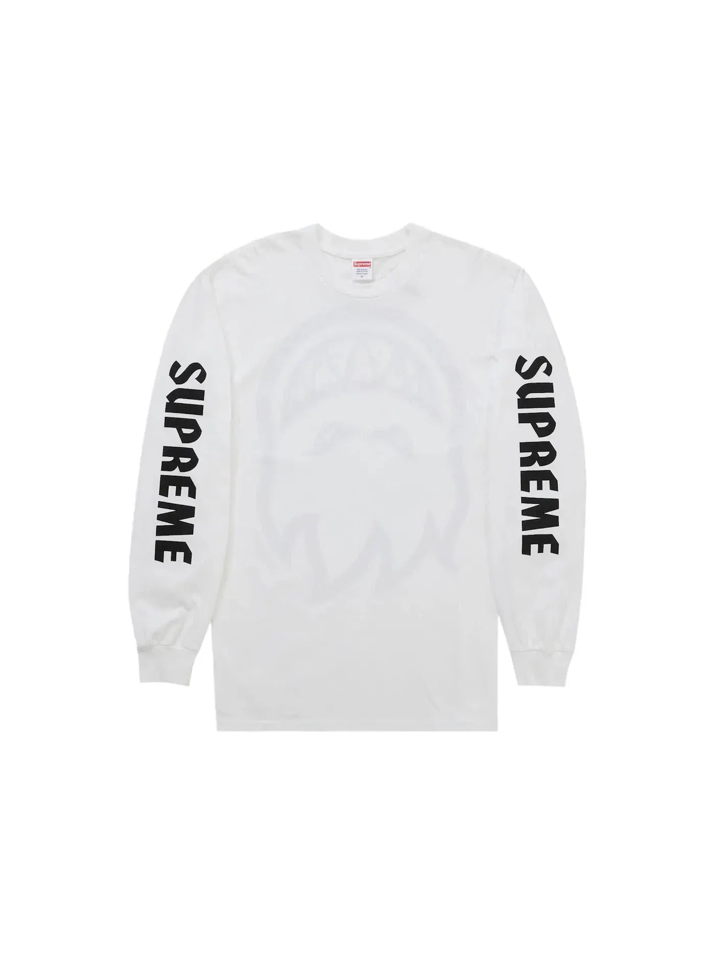 Мужская футболка с длинным рукавом с принтом Supreme Spitfire Bighead L/S Tee — изображение 2 из 2, белый
