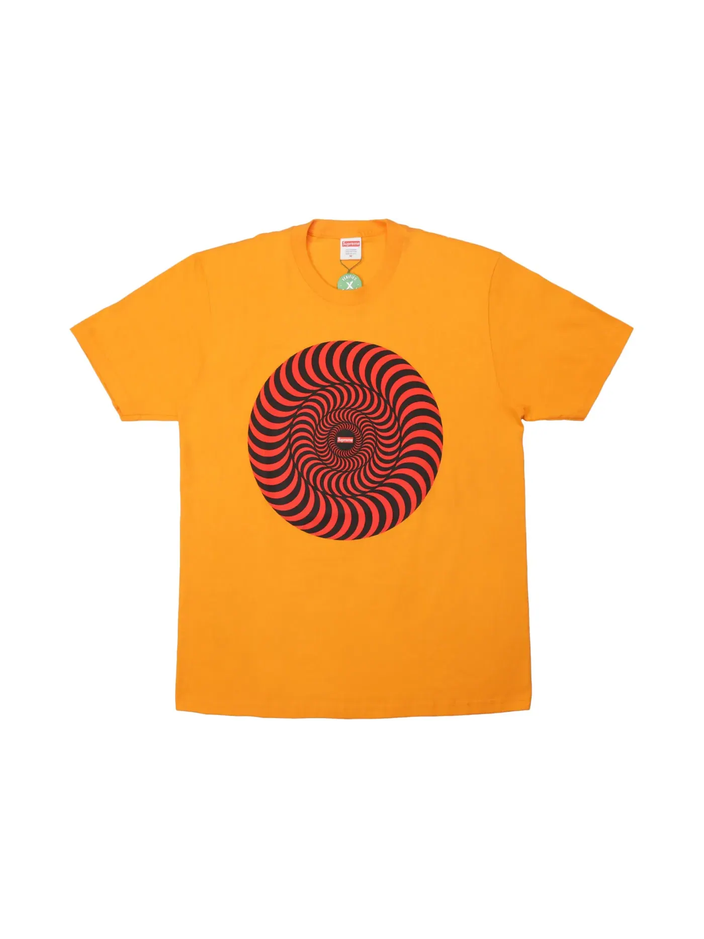 Мужская футболка с принтом Supreme Spitfire Classic Swirl Supreme — изображение 1 из 2, яркий оранжевый
