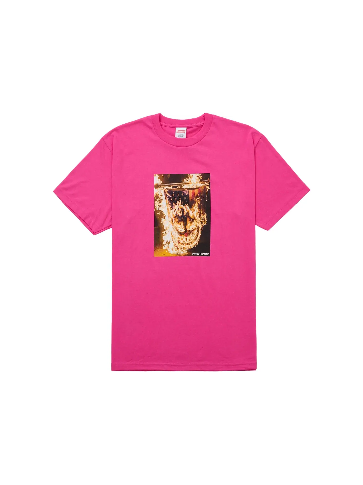 Мужская футболка с принтом Supreme Spitfire Flag Tee — изображение 1 из 2, розовый