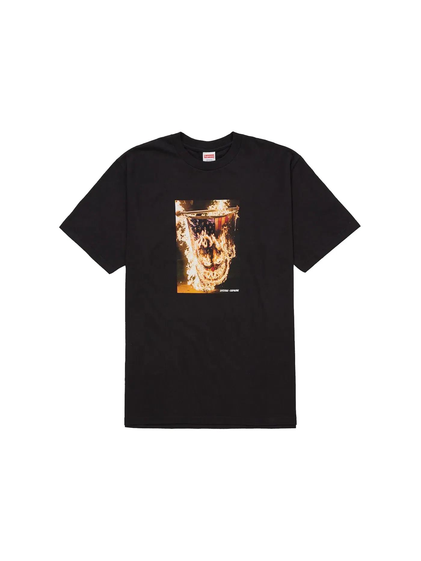 Мужская футболка с принтом Supreme Spitfire Flag Tee — изображение 1 из 2, черный