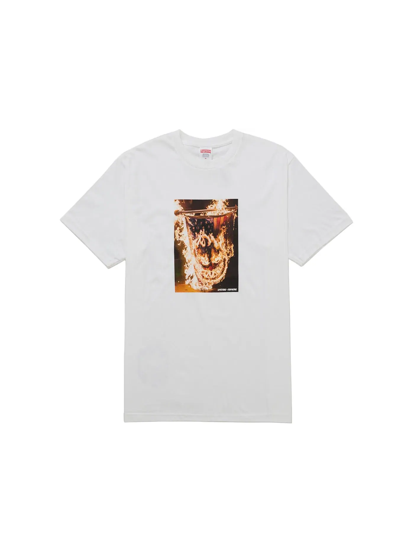 Мужская футболка с принтом Supreme Spitfire Flag Tee — изображение 1 из 2, белый