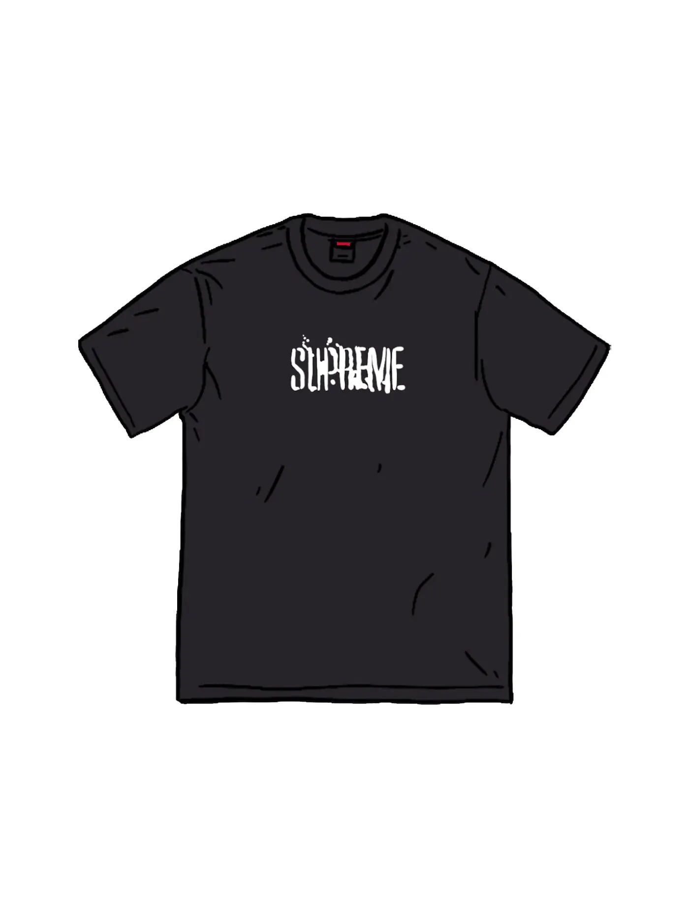 Мужская футболка с принтом Supreme — изображение 1 из 1, черный