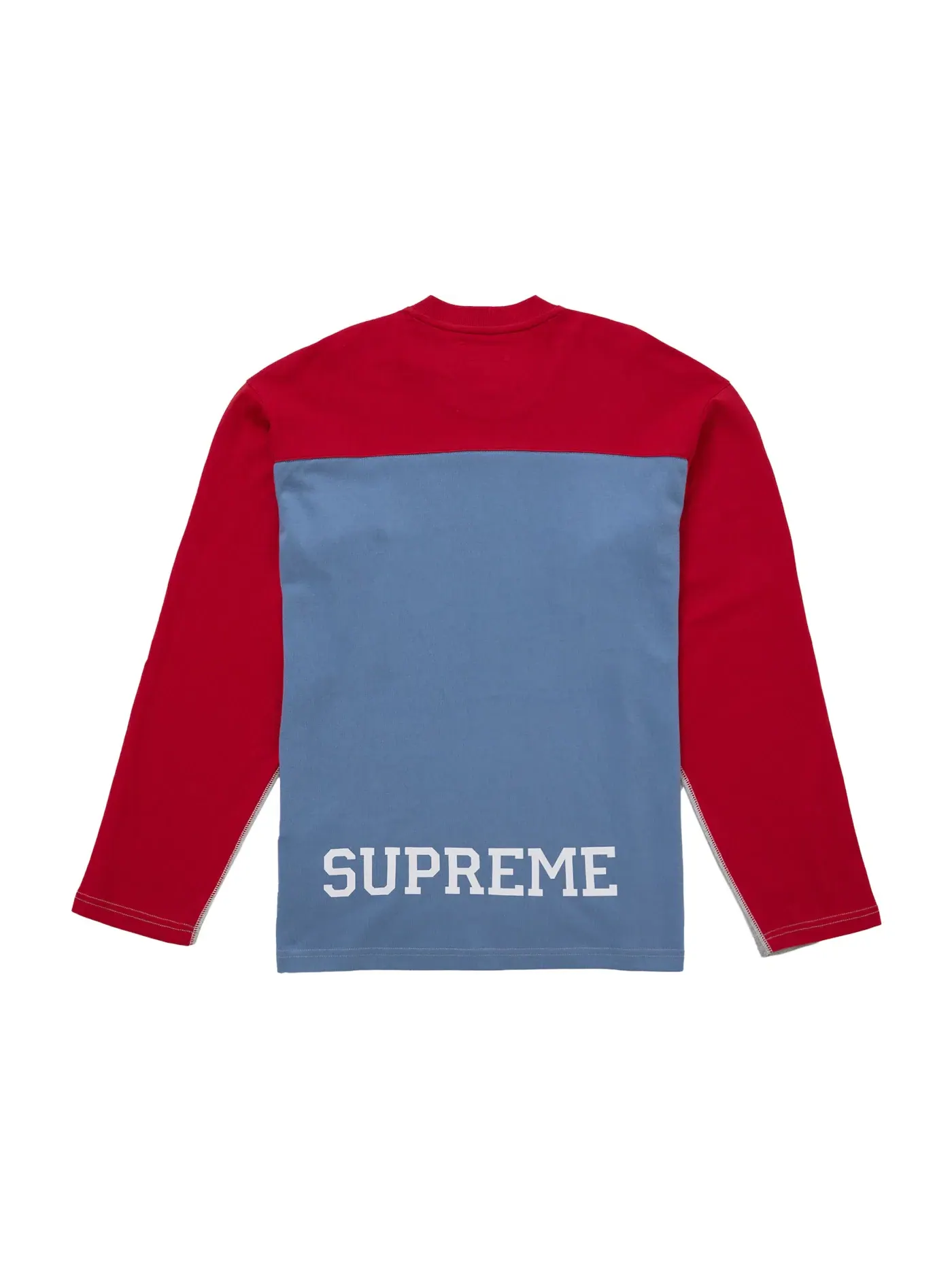 Мужская футболка с длинным рукавом с принтом Supreme Top — изображение 2 из 2, серый