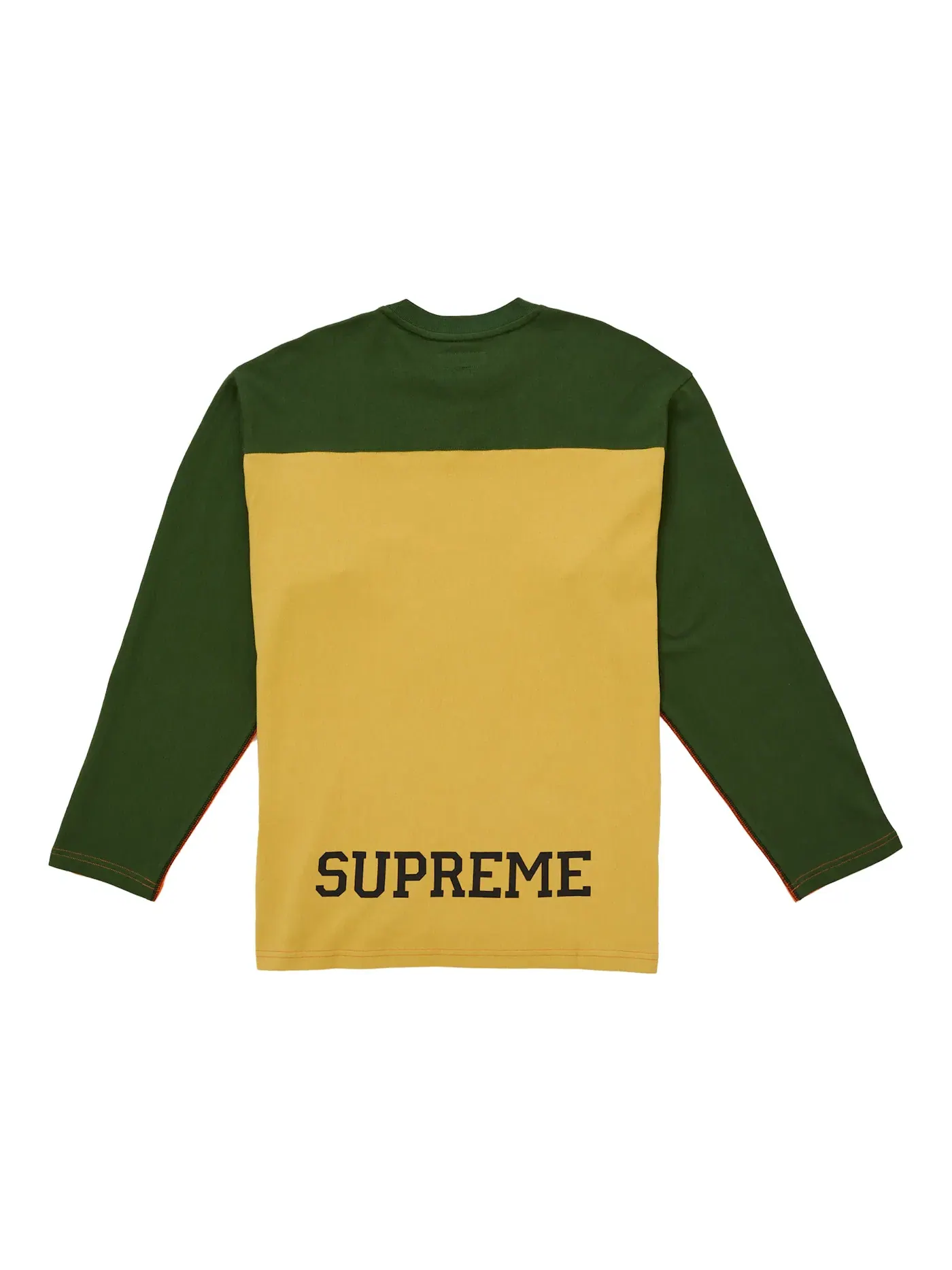 Мужская футболка с длинным рукавом Supreme Split L/S Football Top — изображение 2 из 2, оранжевый