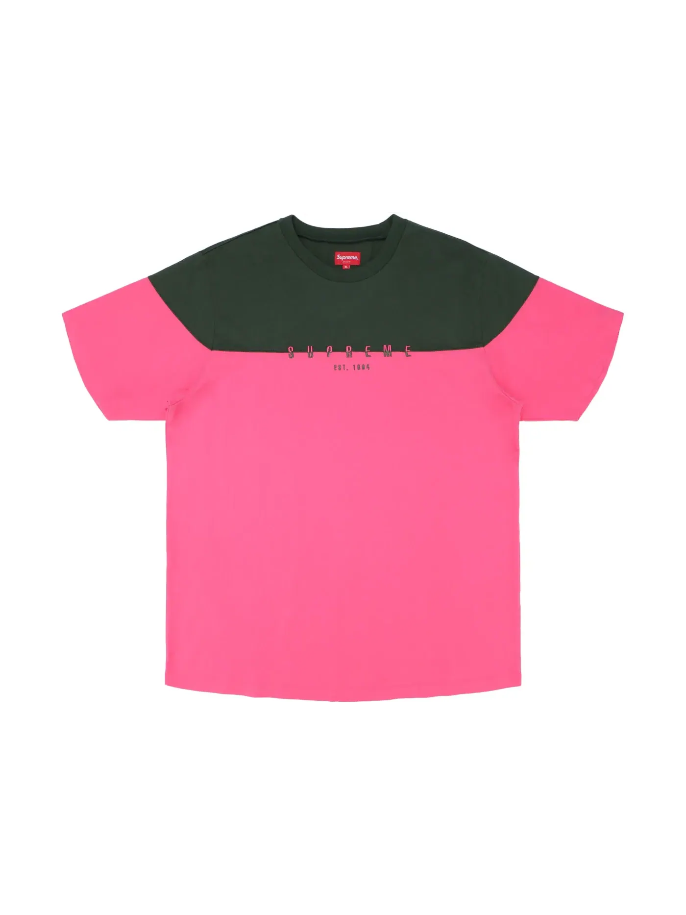 Мужская футболка с принтом Supreme Split Logo S/S Top — изображение 1 из 1, розовый