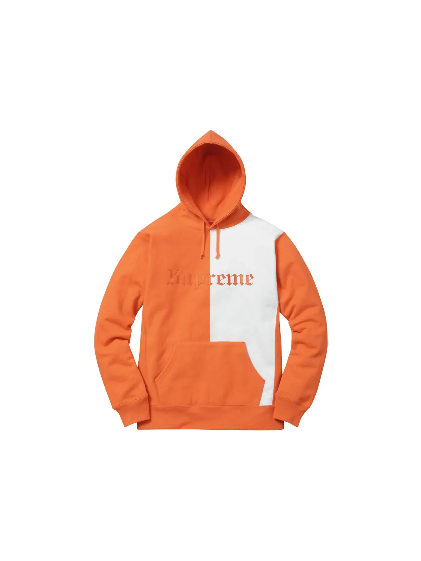 Мужской худи с принтом Supreme Split Old English Sweatshirt — изображение 1 из 1, яркий оранжевый