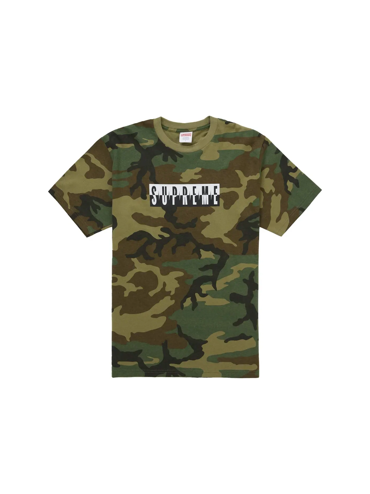 Мужская футболка с принтом Supreme Tee (FW25), Woodland Camo — изображение 1 из 2