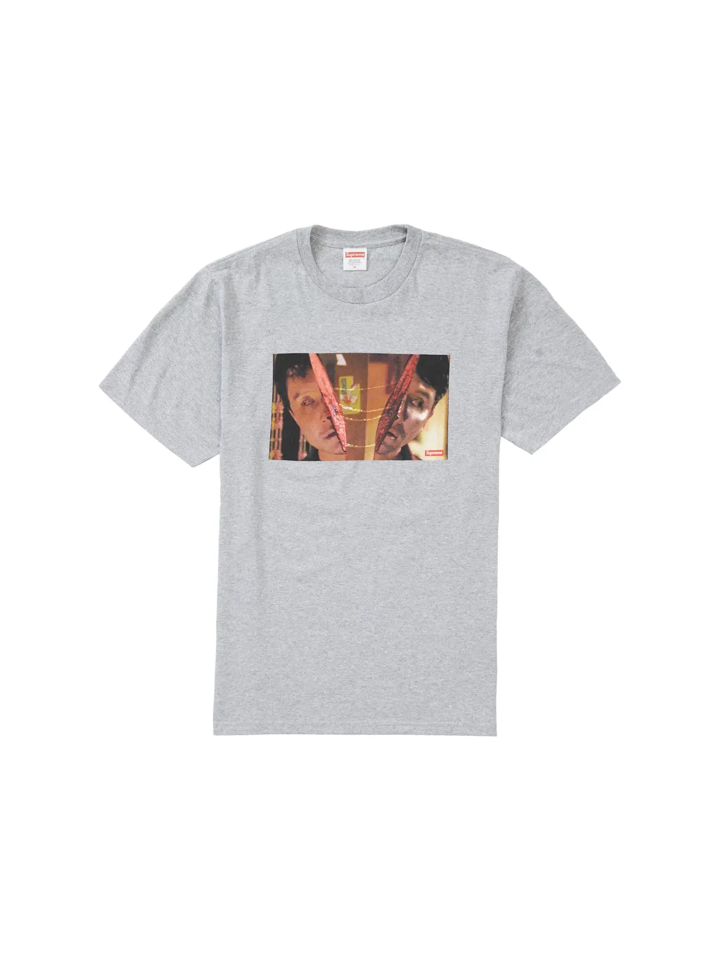 Мужская футболка с принтом Supreme Tee — изображение 1 из 2, серый