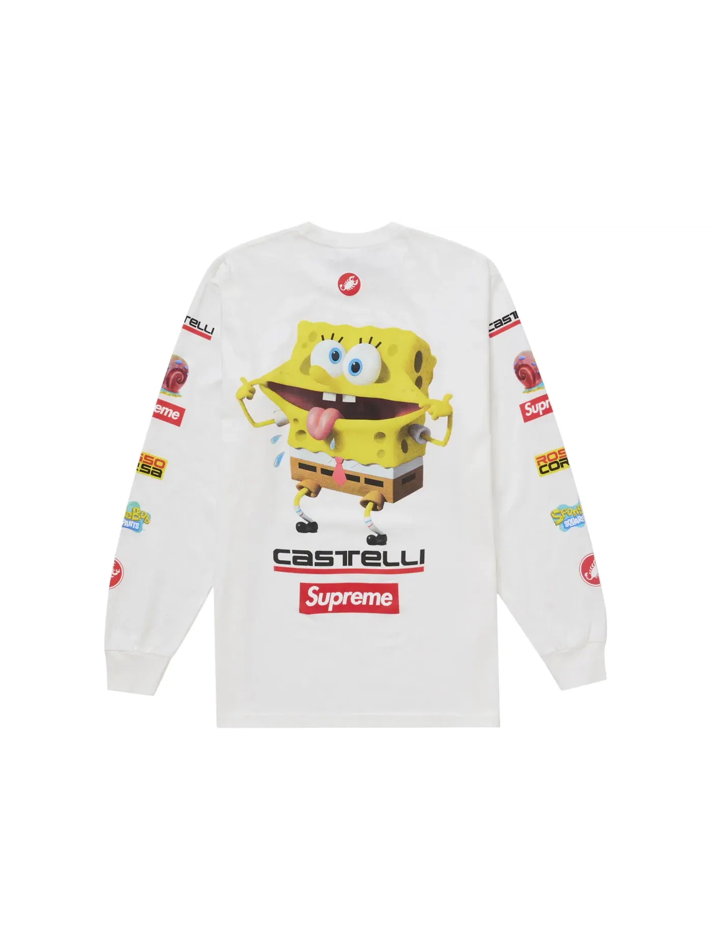 Мужская футболка с длинным рукавом с принтом Supreme Tee — изображение 1 из 2, белый
