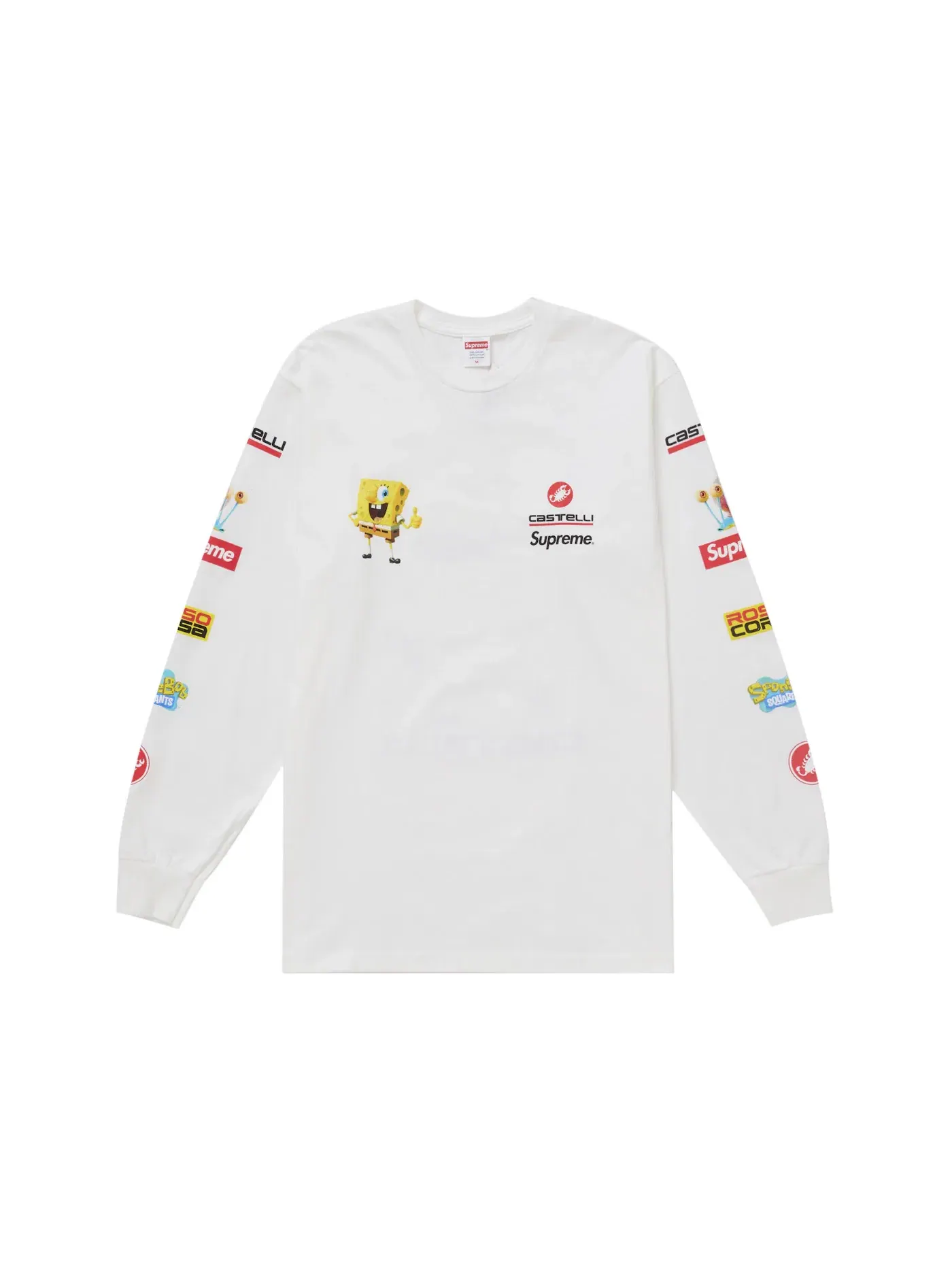 Мужская футболка с длинным рукавом с принтом Supreme Tee — изображение 2 из 2, белый