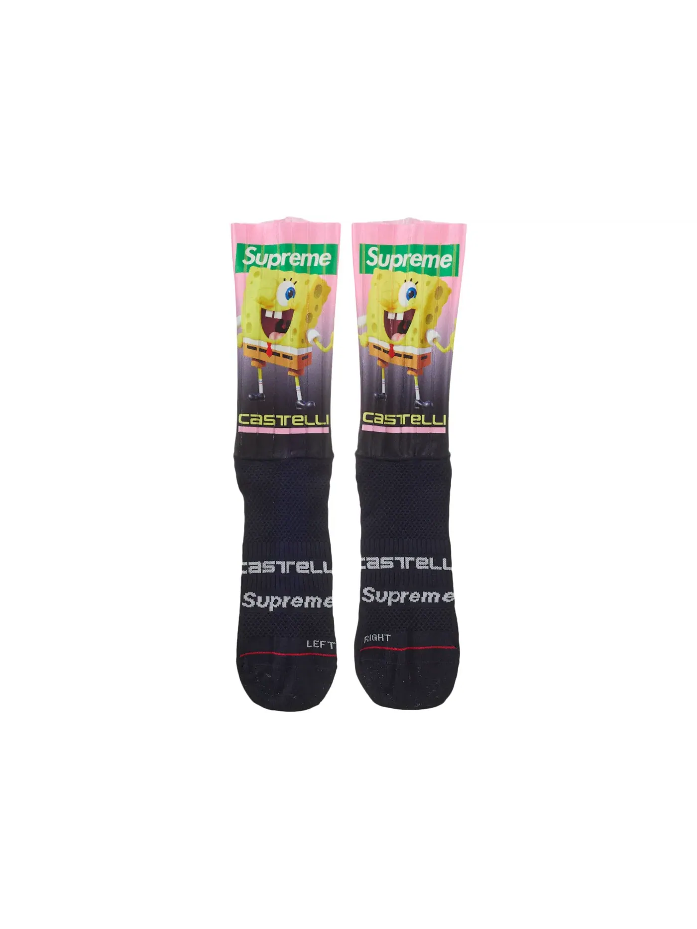 Детские носки с принтом Supreme SpongeBob SquarePants Castelli Cycling Sock (1 Pack) — изображение 1 из 3, черный