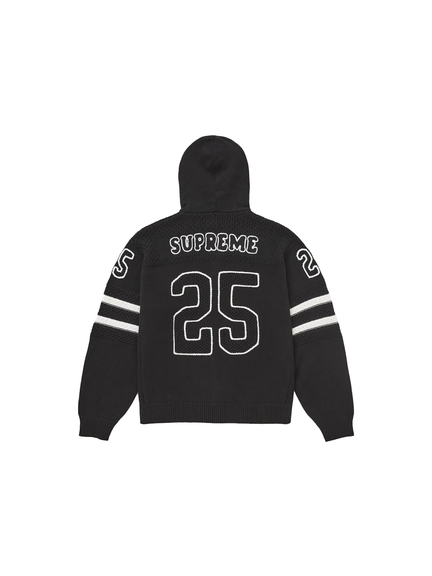 Мужской свитер с капюшоном Supreme Sport Zip Up Hooded Sweater (FW25) — изображение 2 из 2, черный