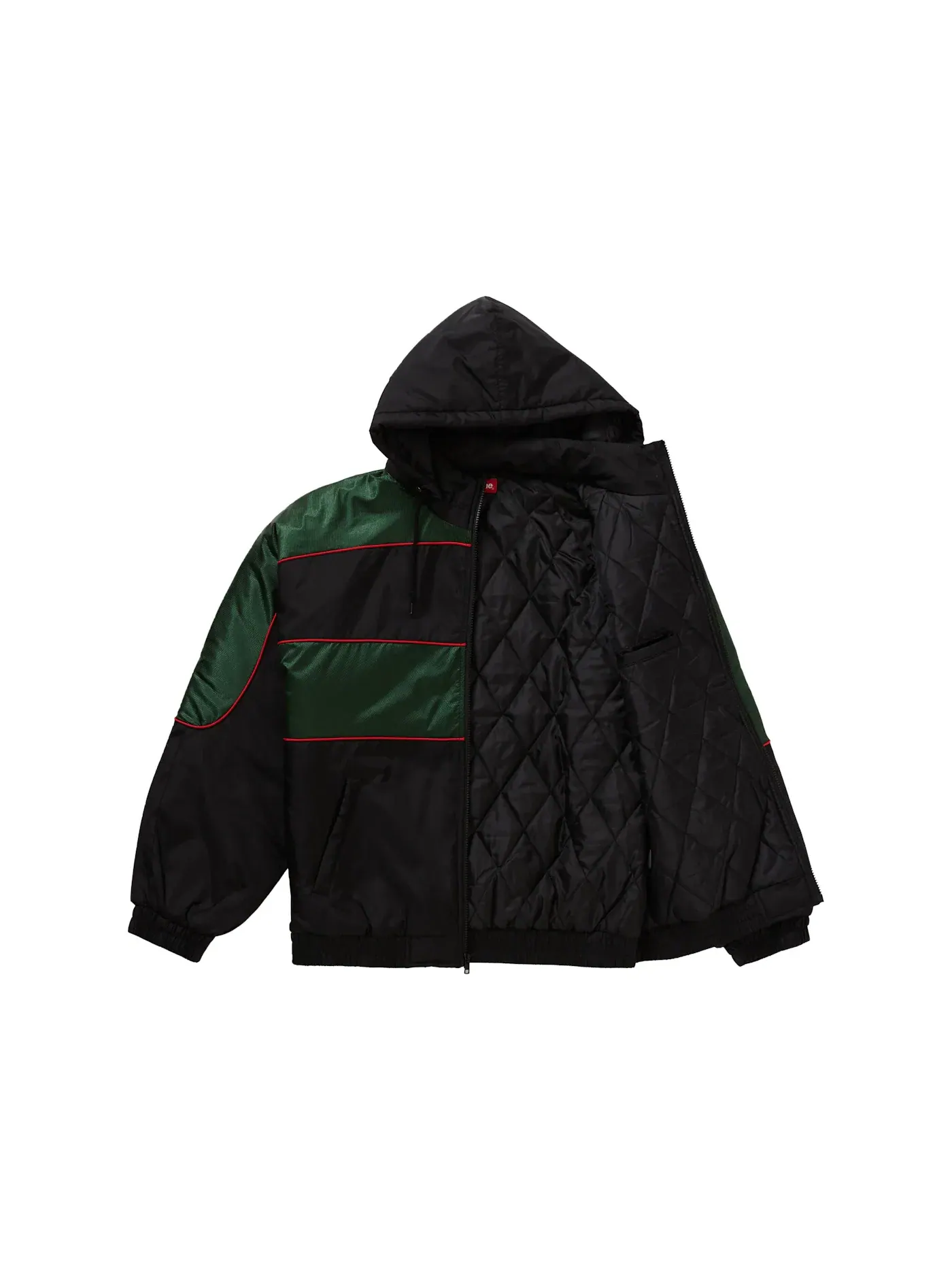 Мужская куртка-пуховик с принтом Supreme Puffy Jacket — изображение 2 из 3, черный
