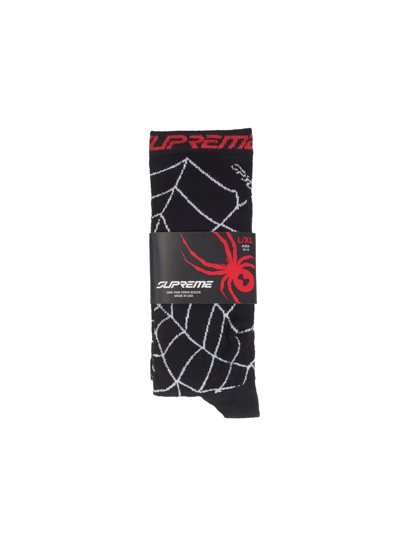 Детские носки с принтом Socks (1 Pack) Supreme — изображение 3 из 4, черный