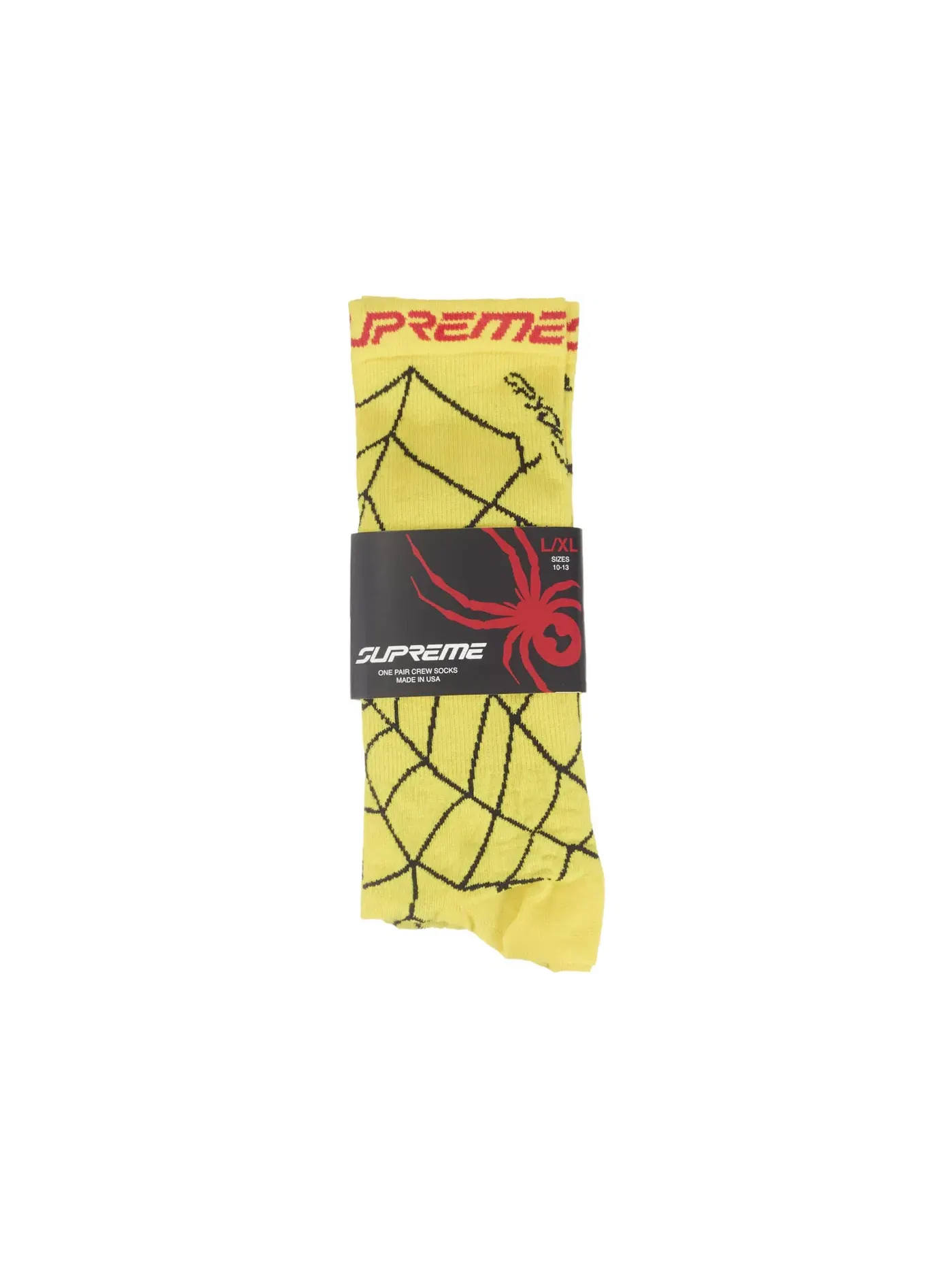Детские носки с принтом Supreme Socks (1 Pack) — изображение 3 из 4, желтый