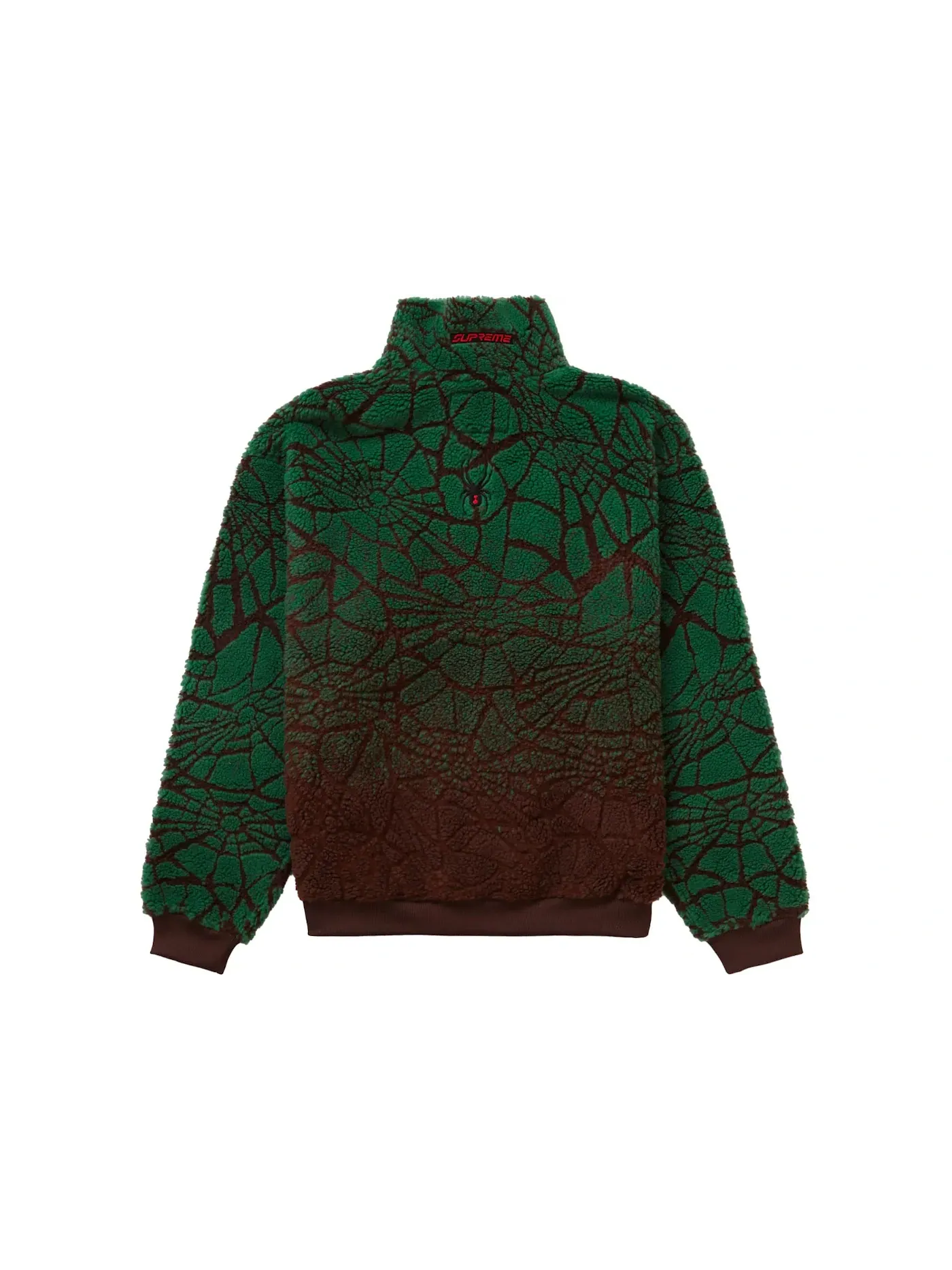 Мужская куртка из флиса с принтом Supreme Spyder Web Jacket — изображение 2 из 2, коричневый