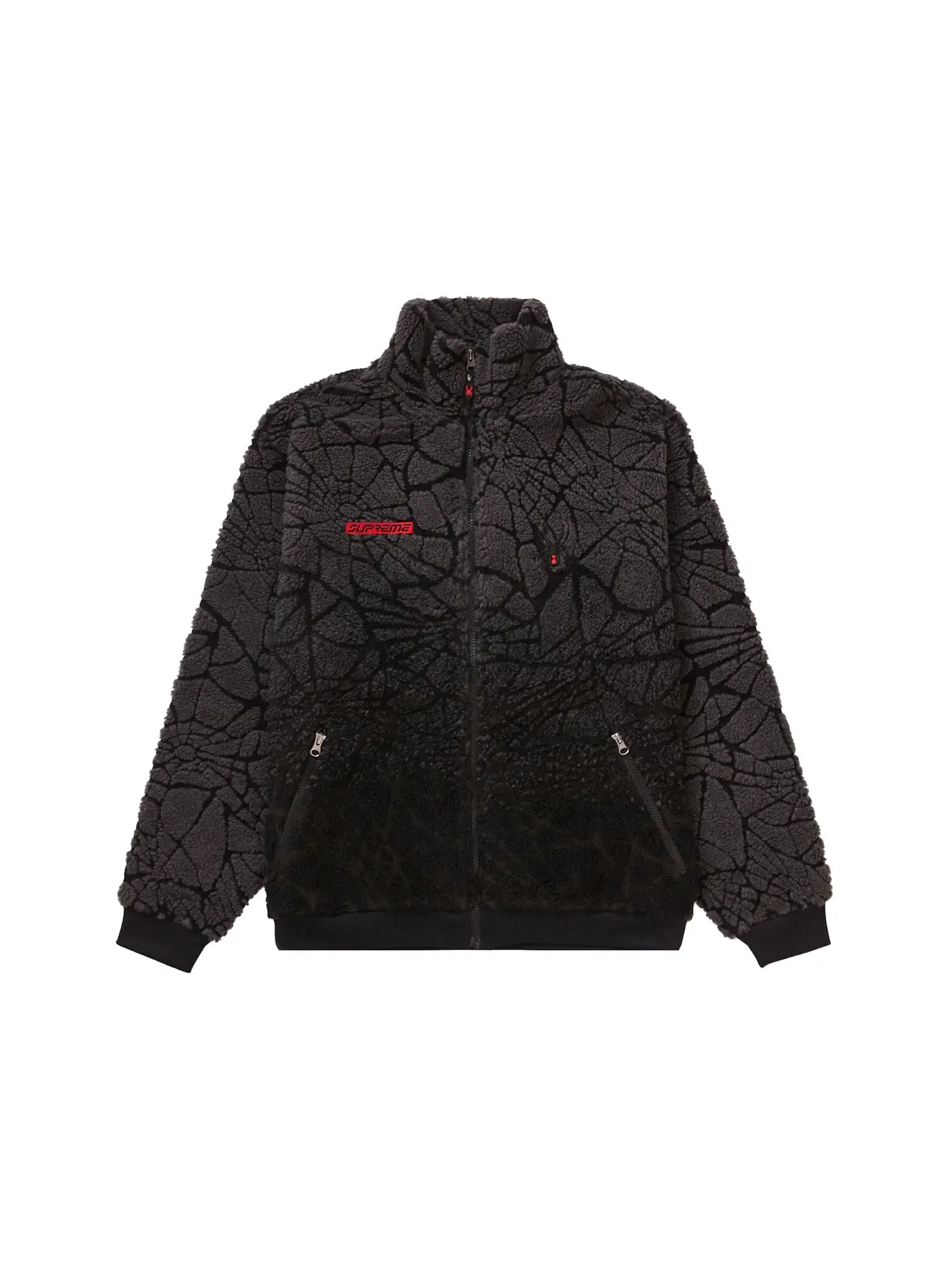 Мужская куртка-флис с принтом Spyder Web Polar Fleece Supreme — изображение 1 из 2, черный