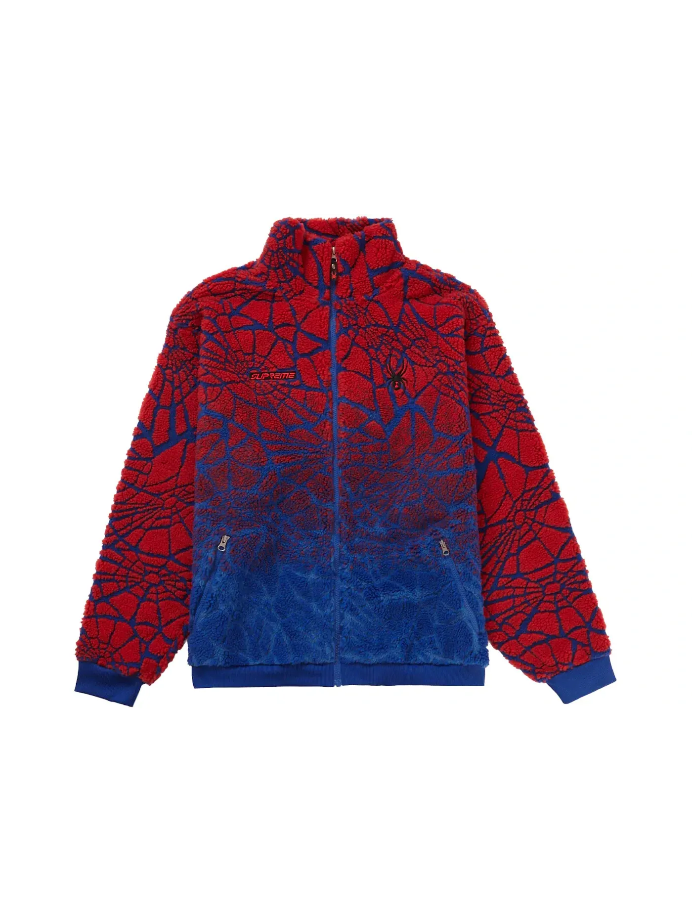 Мужская куртка с начесом Supreme Spyder Web Polar Fleece Jacket — изображение 1 из 2, королевский