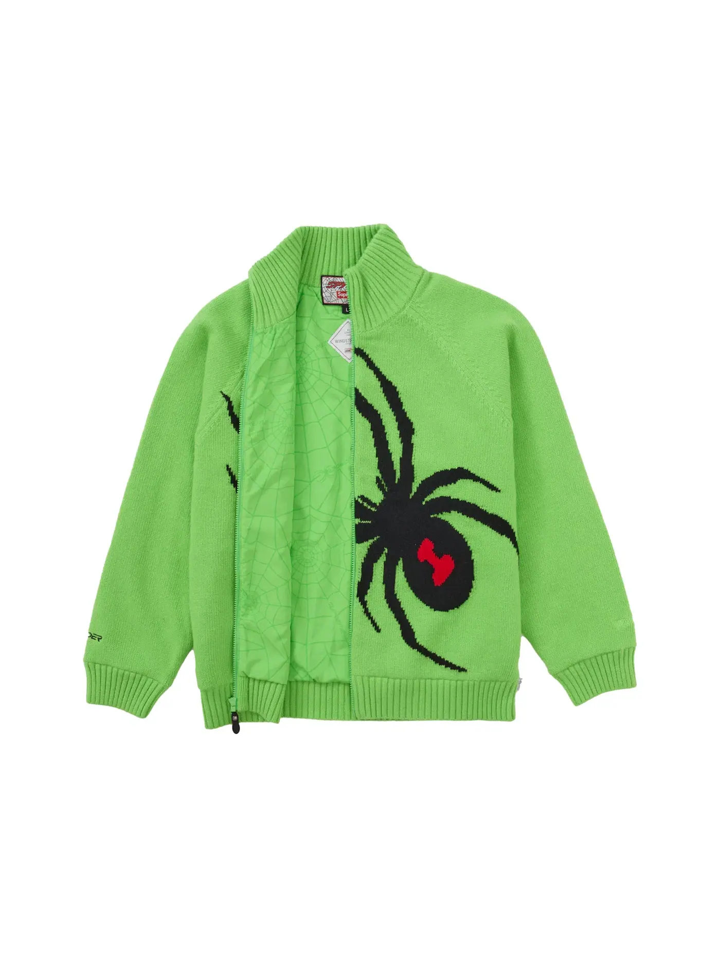 Мужской свитер с ветрозащитой Spyder WINDSTOPPER Supreme — изображение 2 из 3, зеленый