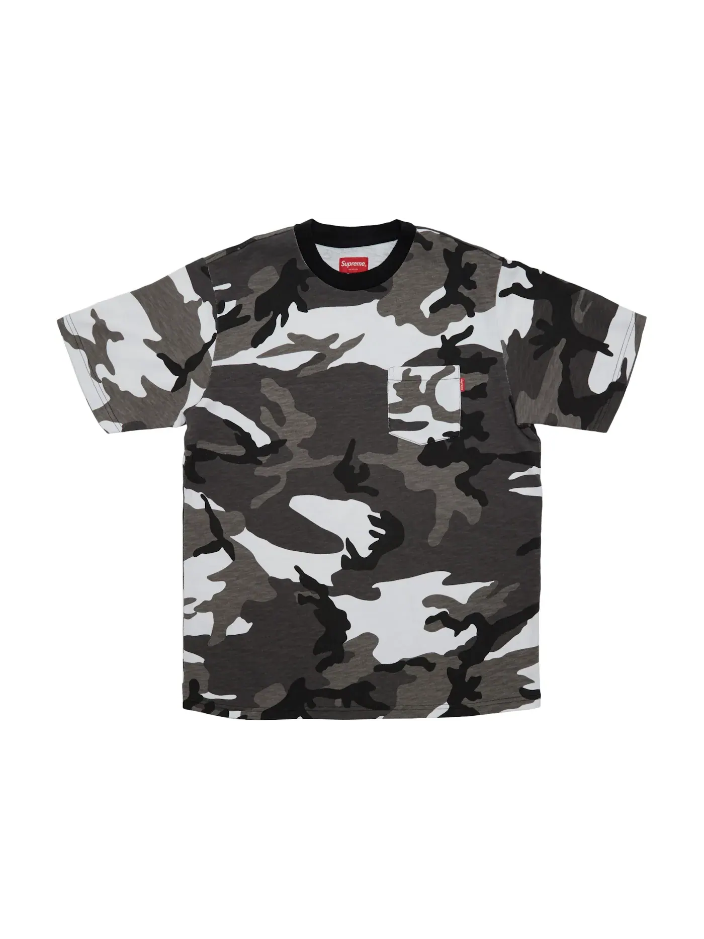 Мужская футболка с принтом Supreme Tee FW18 — изображение 1 из 1, снежный камуфляж