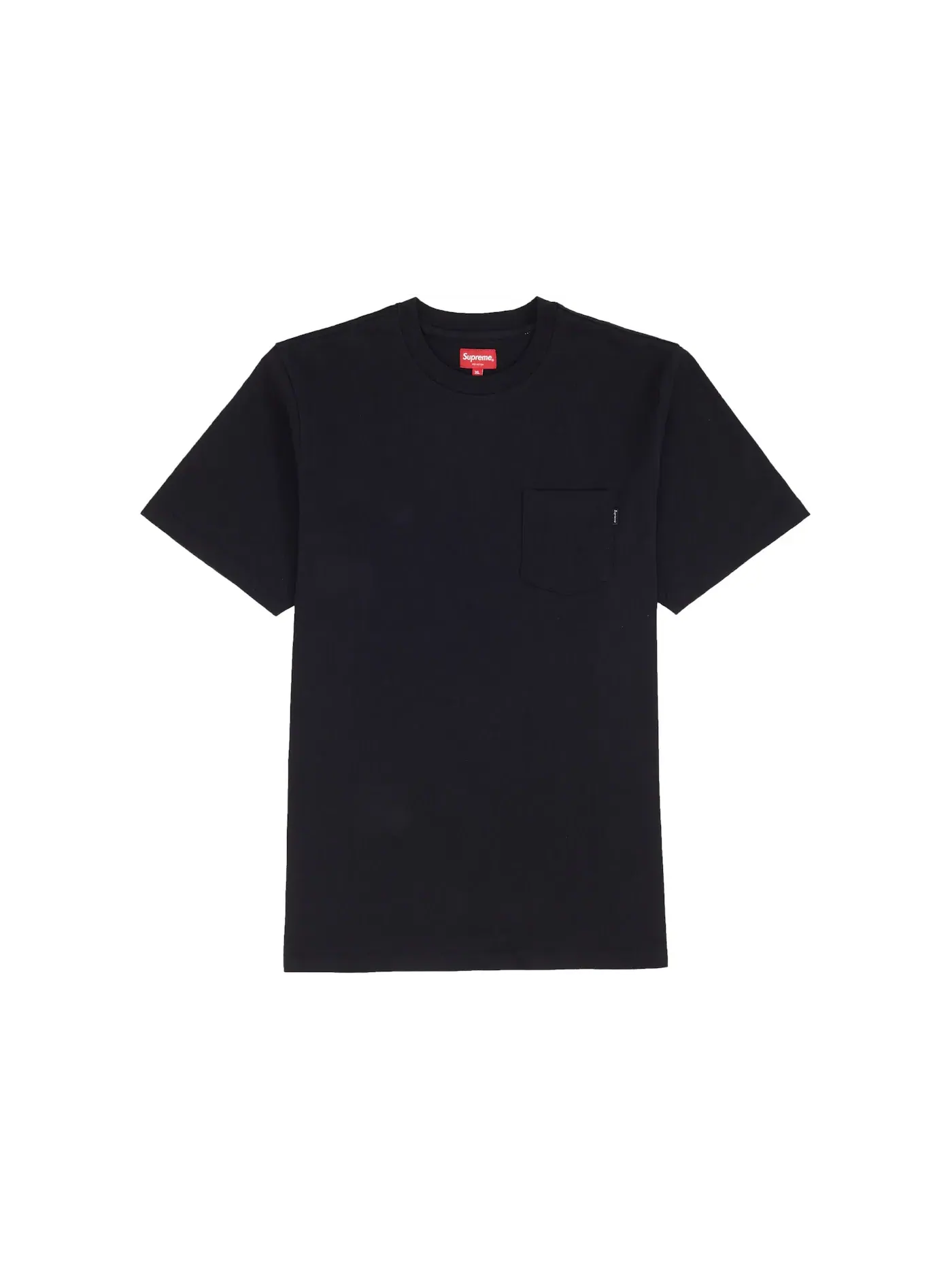 Мужская футболка с нагрудным карманом Supreme Tee (SS19) — изображение 1 из 1, черный