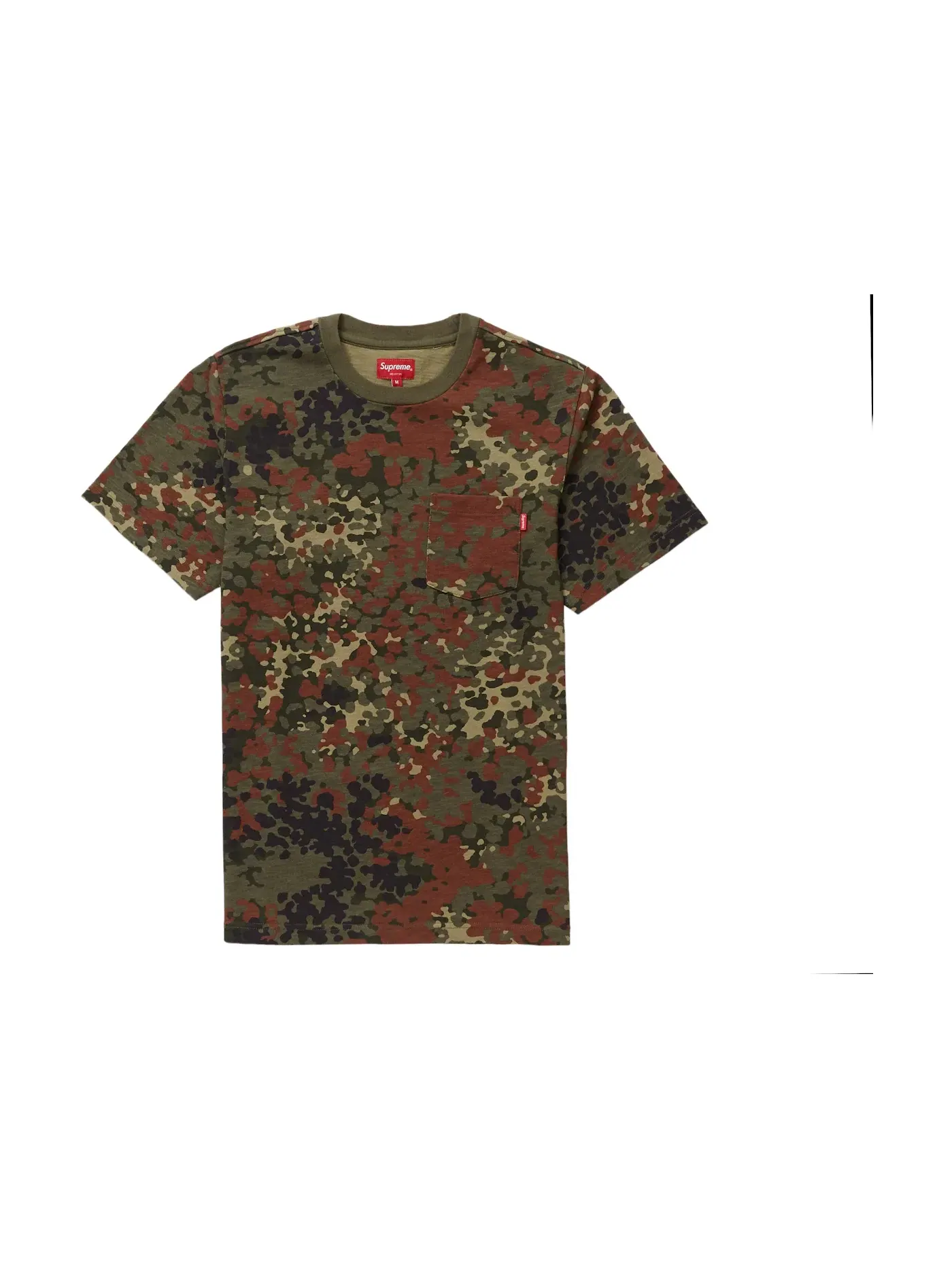 Мужская футболка с принтом Tee (SS19) Supreme — изображение 1 из 1, оливковый
