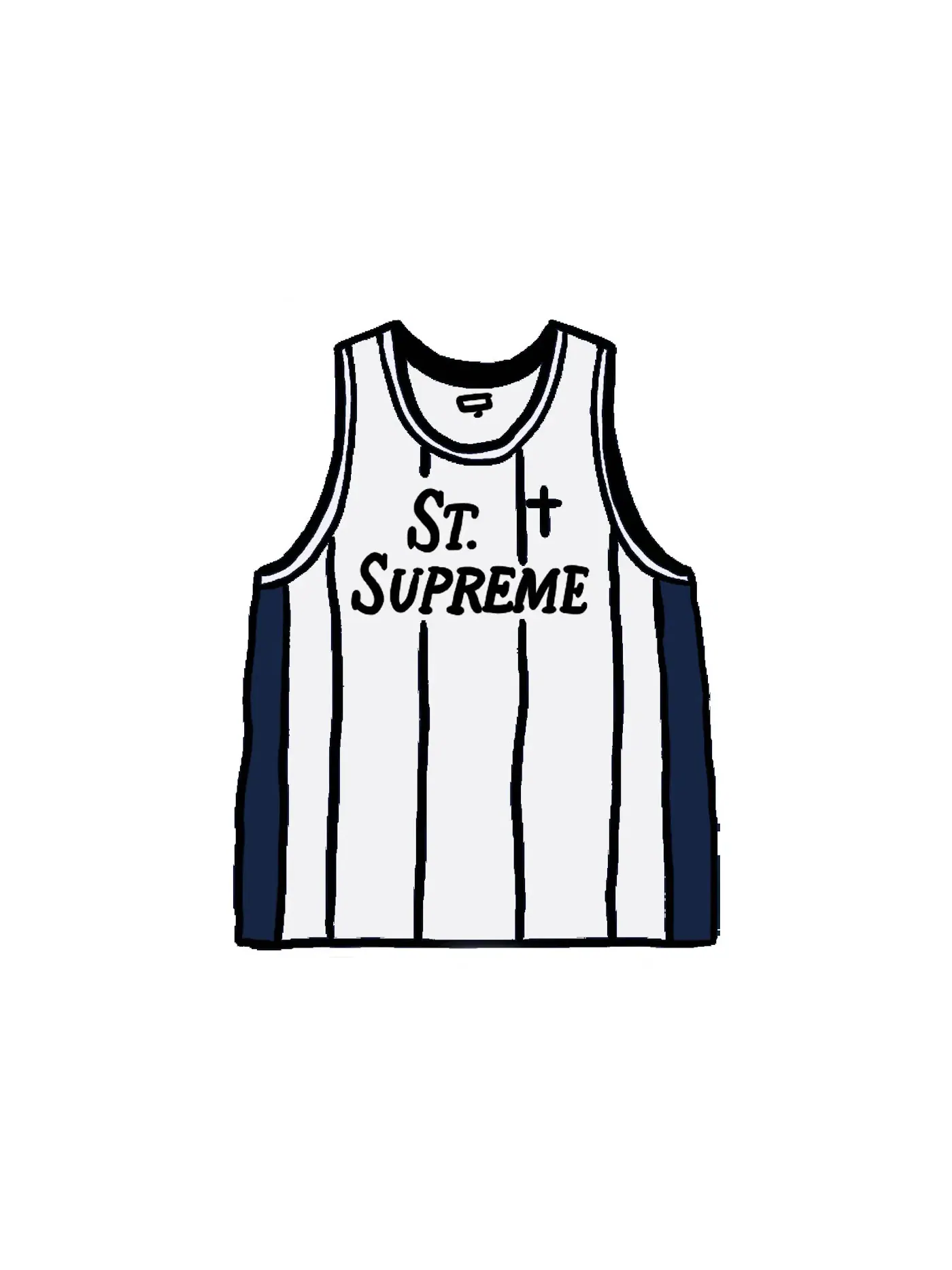 Мужская джерси Basketball Jersey Supreme — изображение 1 из 1, белый