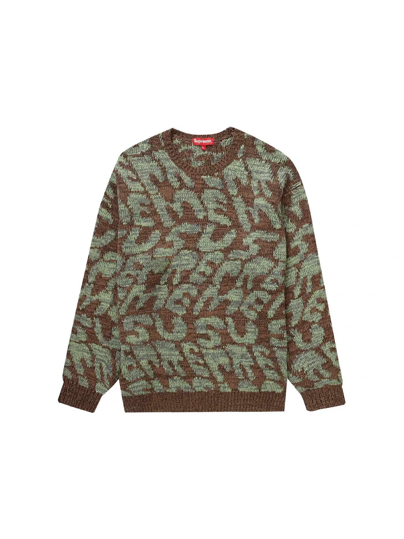 Мужской свитер с принтом Supreme Brown — изображение 1 из 1