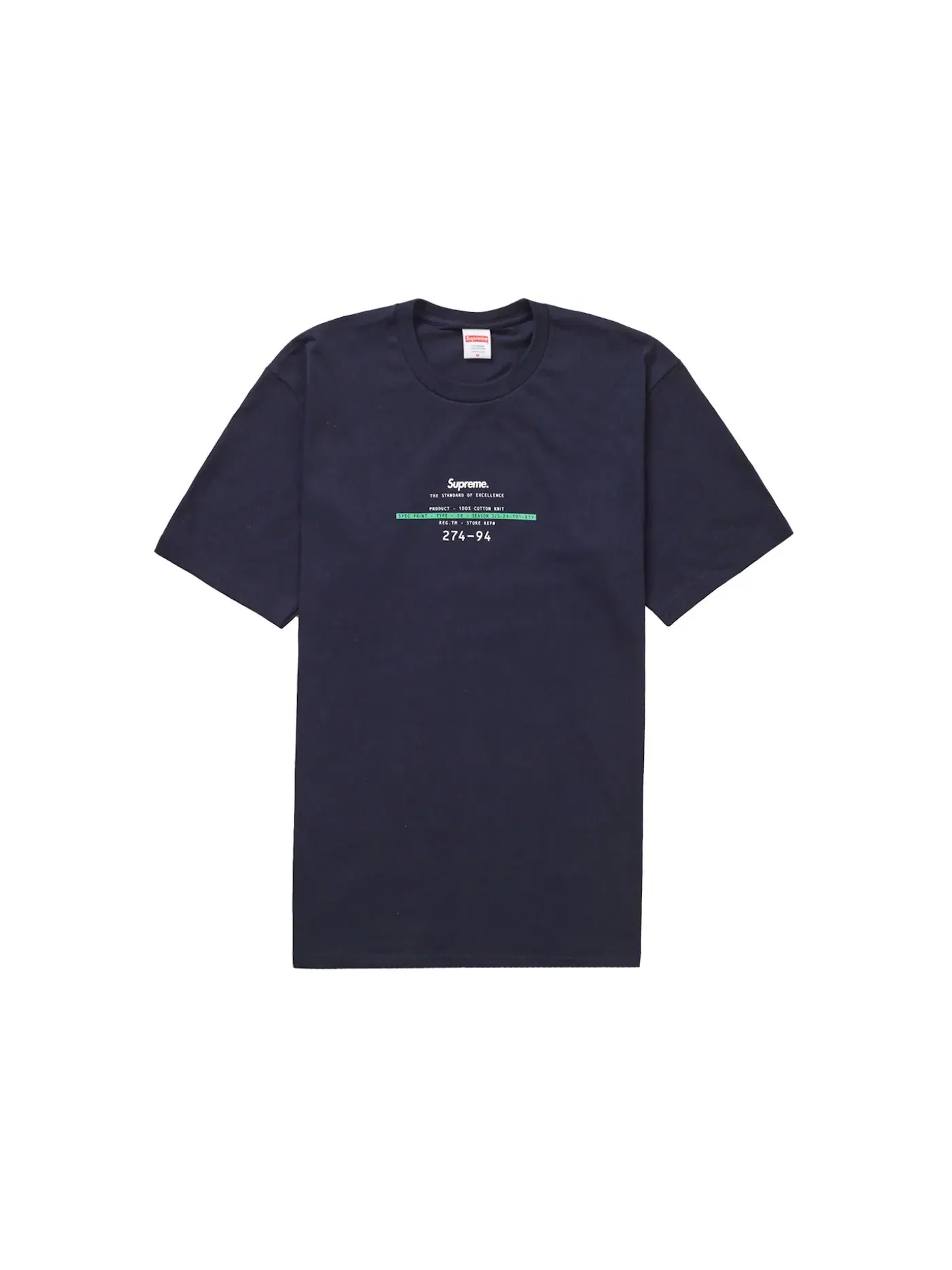 Мужская футболка с коротким рукавом Supreme Tee — изображение 1 из 1, темно-синий