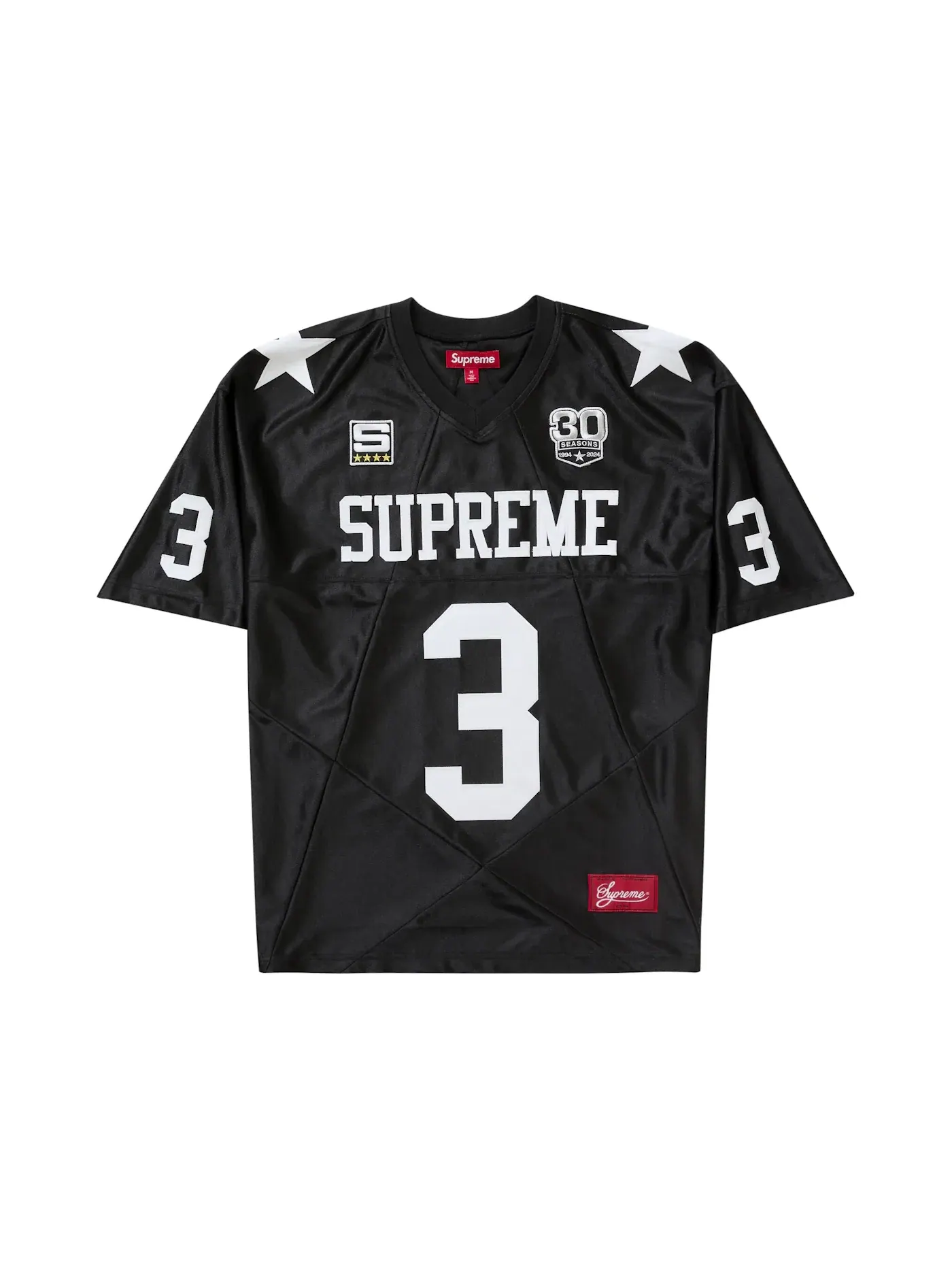 Мужская футбольная джерси с принтом Jersey Supreme — изображение 1 из 2, черный