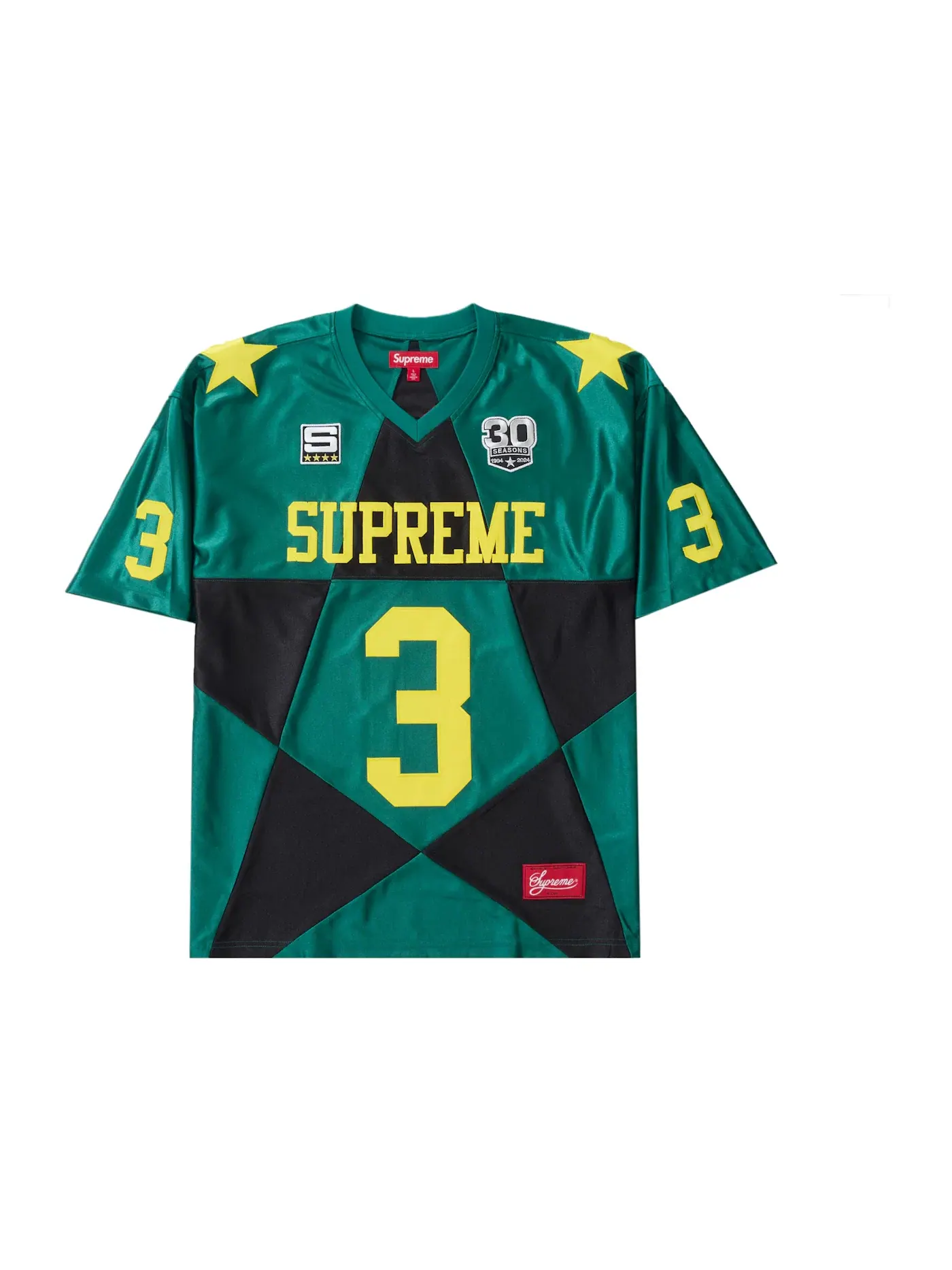 Мужская футболка с принтом Star Football Jersey Supreme — изображение 1 из 2, темный зеленый