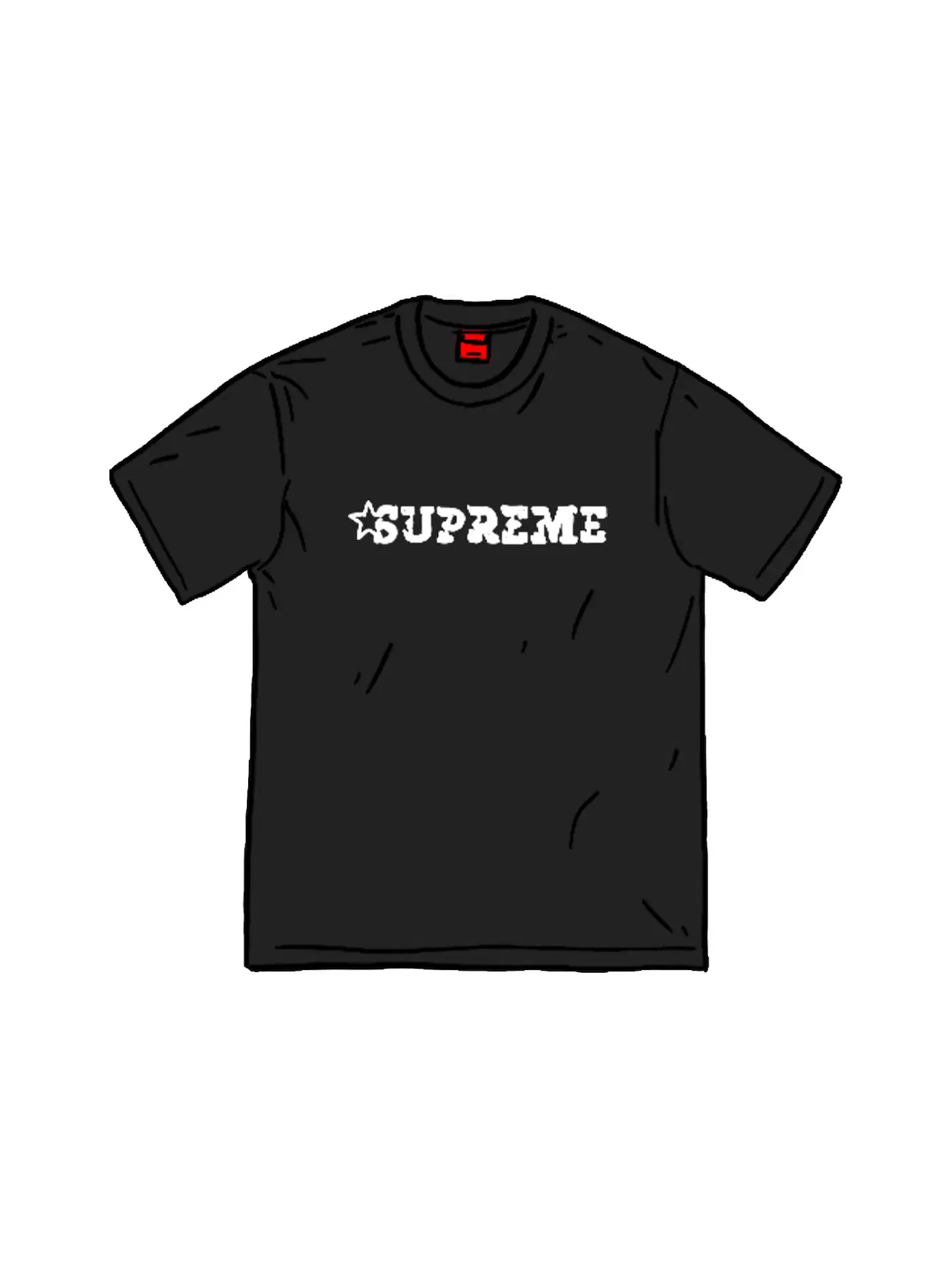 Мужская футболка с принтом Supreme S/S Top — изображение 1 из 1, черный