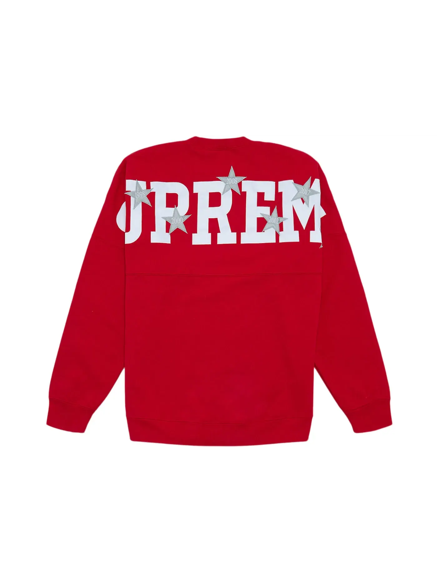 Мужской свитшот с принтом Supreme Stars Crewneck Supreme — изображение 1 из 2, красный