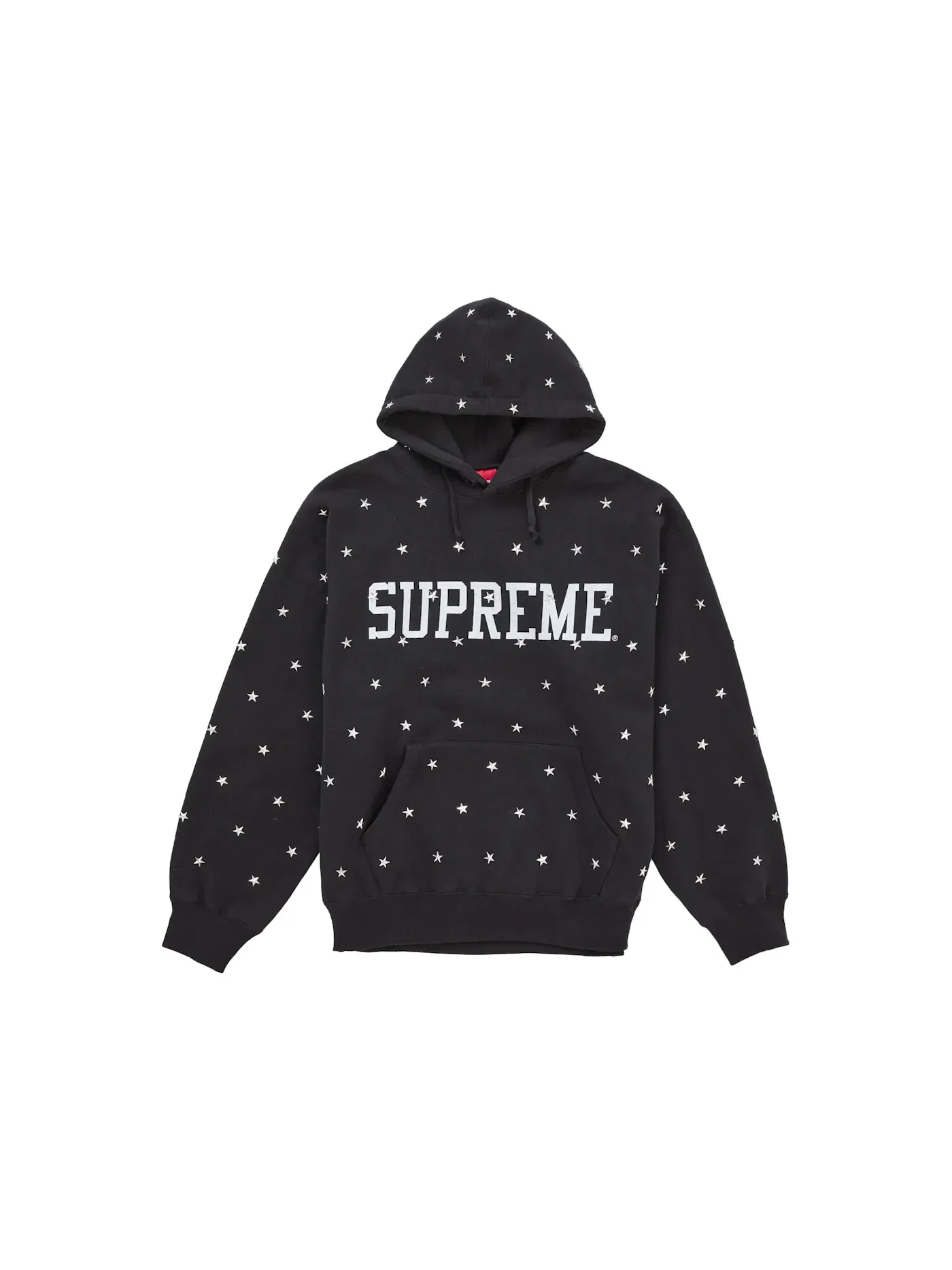 Мужская худи с принтом Stars Studded Supreme — изображение 1 из 2, черный